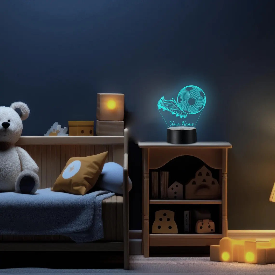 Lampada Led Calcio Personalizzata con NOME