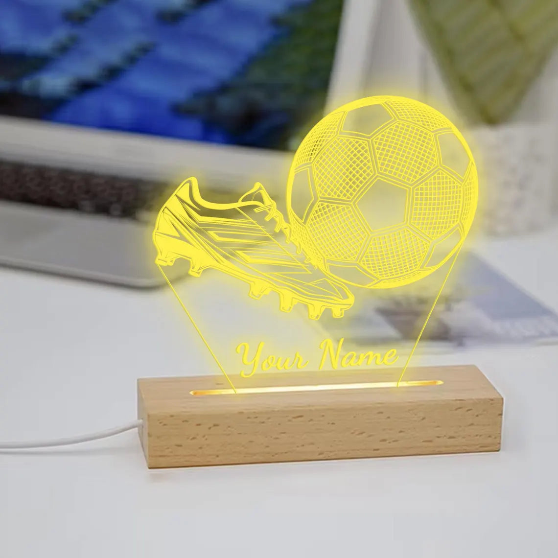 Lampada Led Calcio Personalizzata con NOME