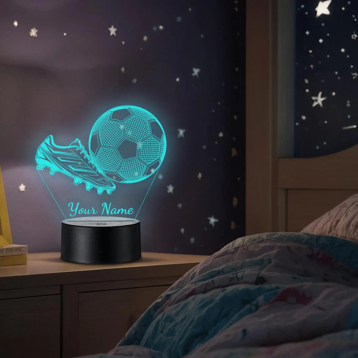 Lampada Led Calcio Personalizzata con NOME