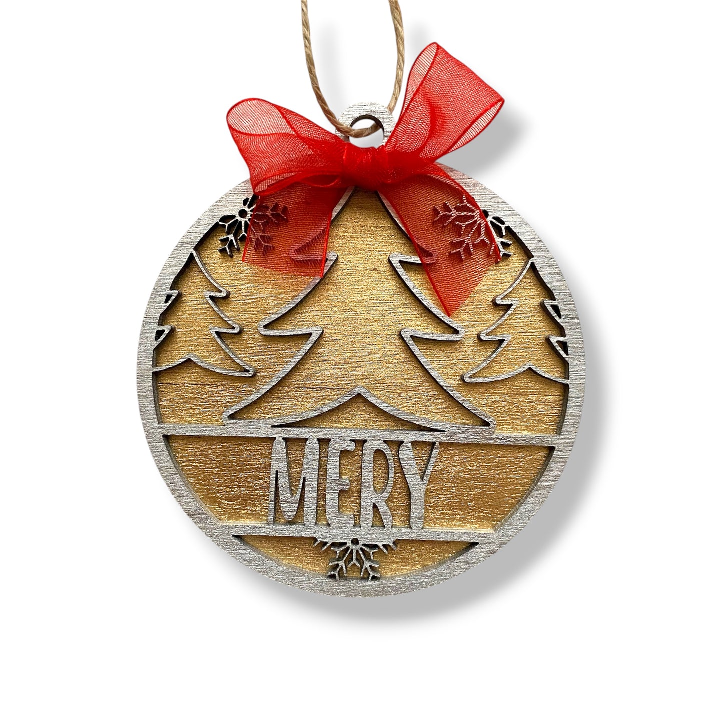 Decorazione Natalizia 2 Strati - Albero - Personalizzata con NOME