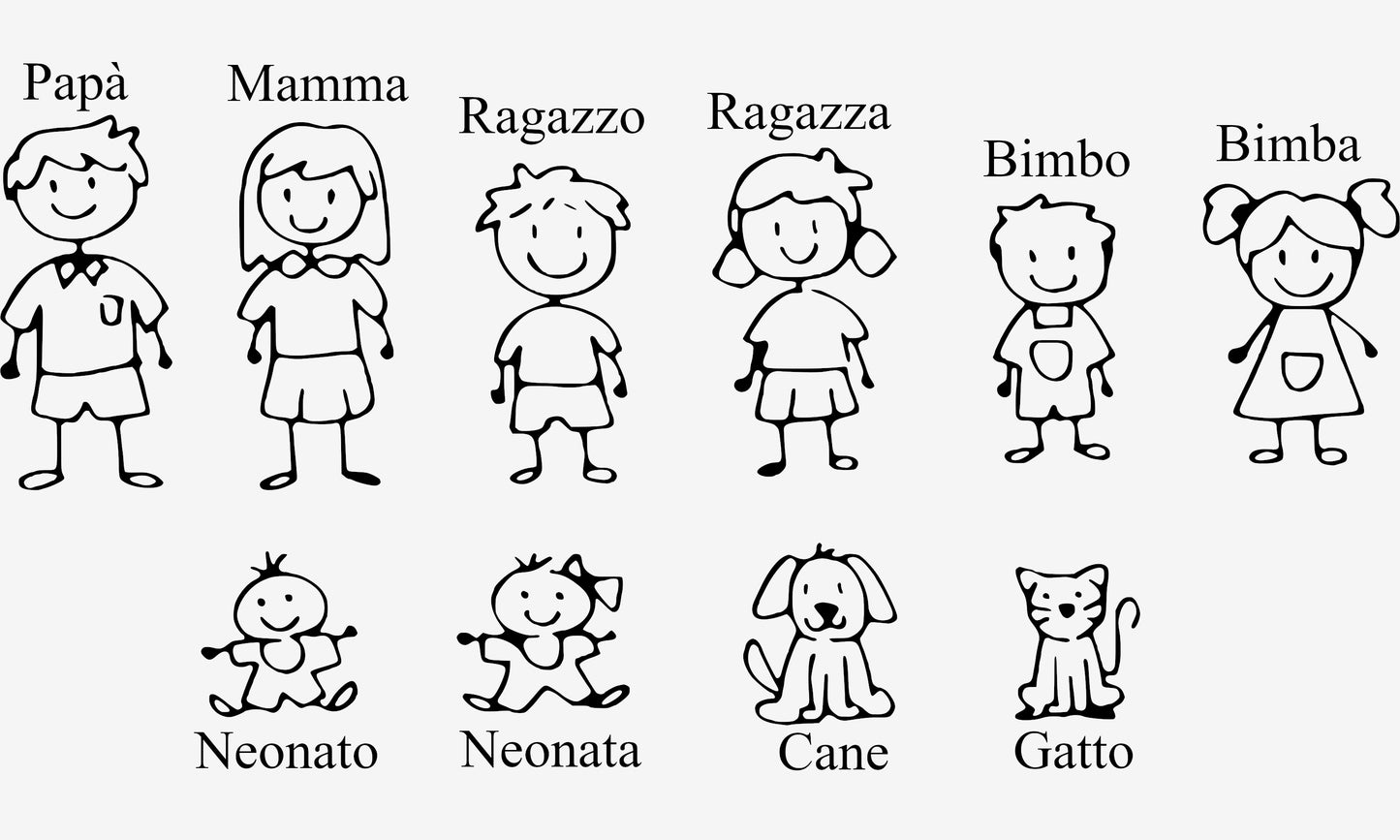 Portachiavi FAMIGLIA - Personalizzato con NOMI