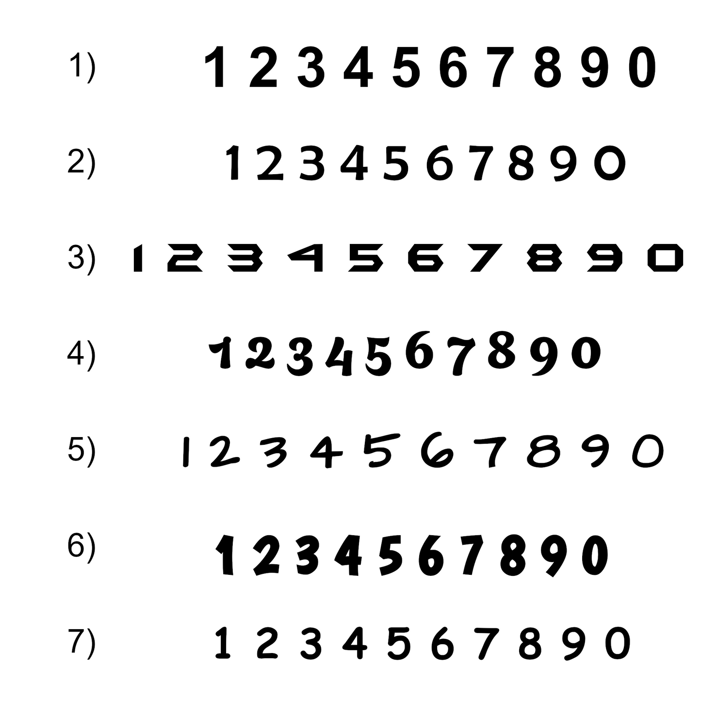 Numeri in legno