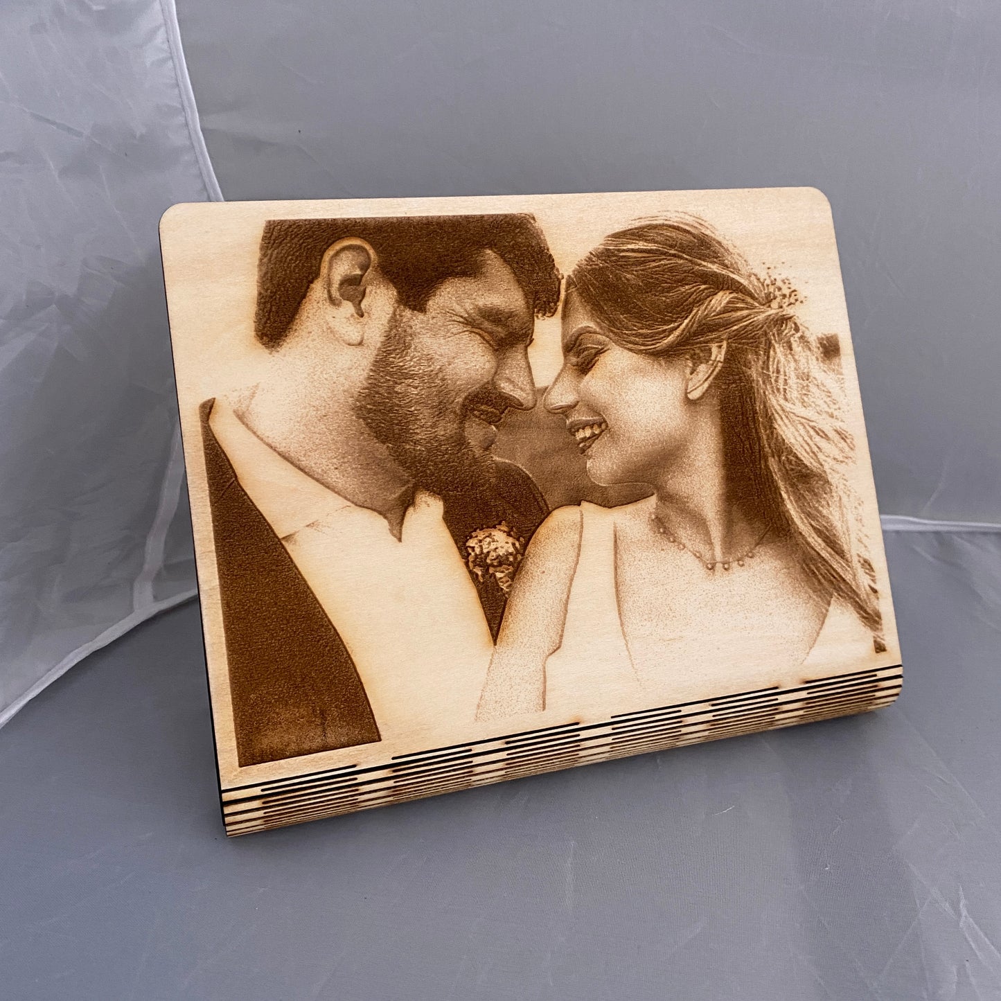 Foto incisa su legno