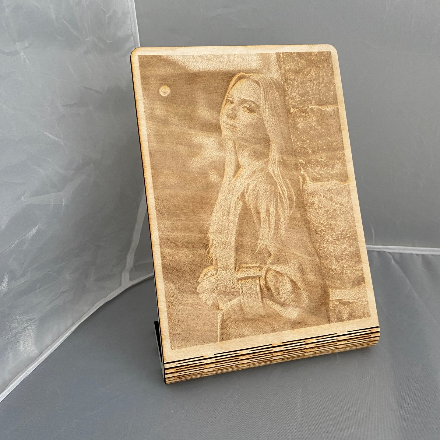 Foto incisa su legno