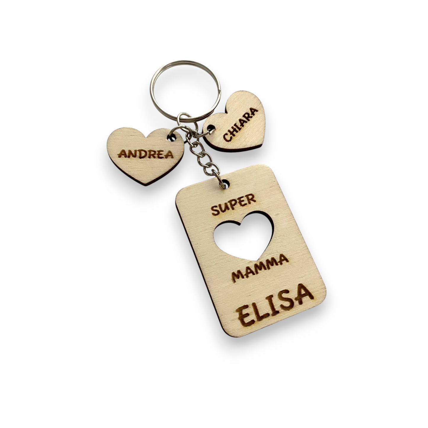 Portachiavi FESTA DELLA MAMMA in Legno - Personalizzato