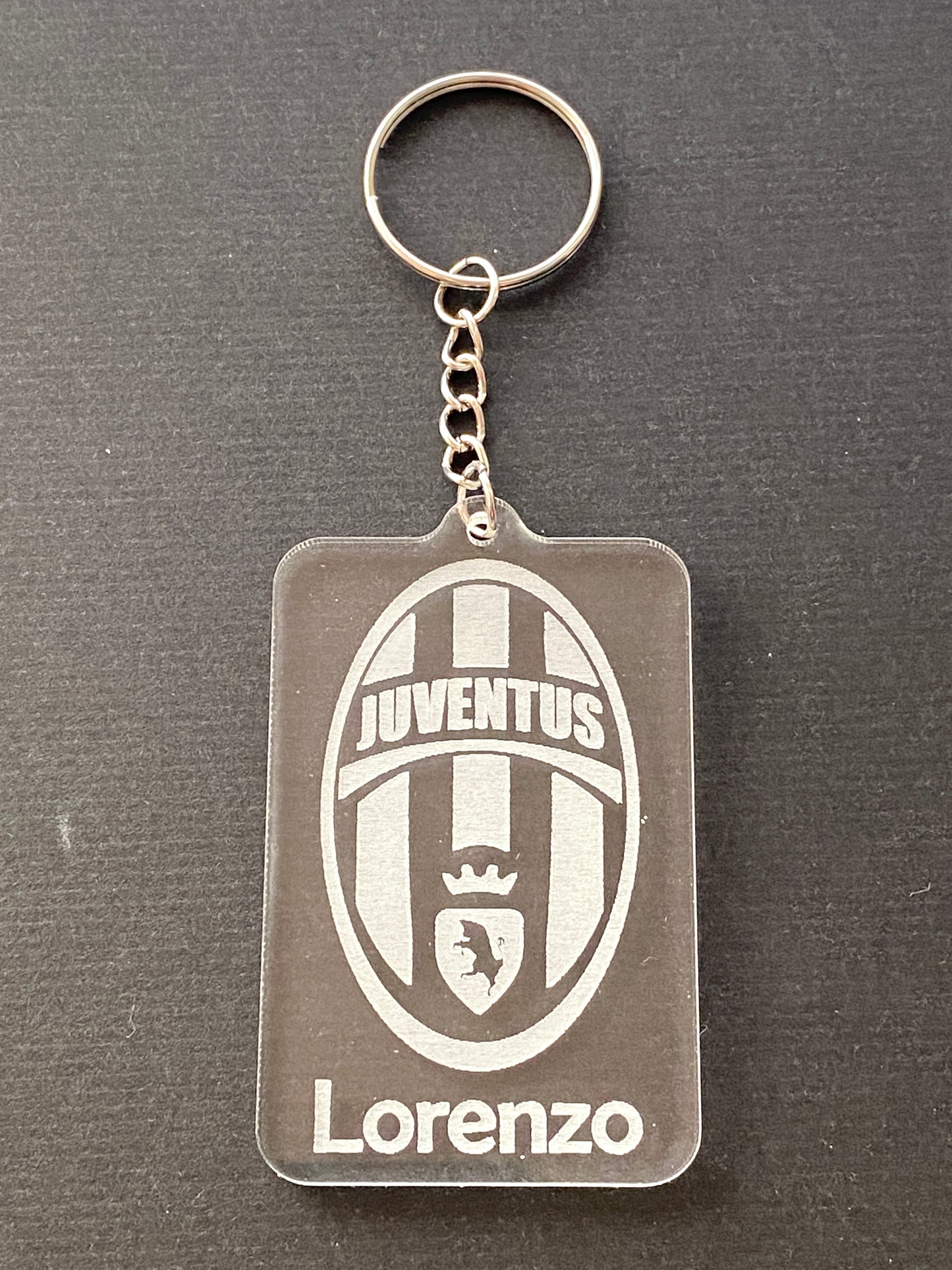Portachiavi STEMMA SQUADRA CALCIO in acrilico - Personalizzato con il tuo NOME