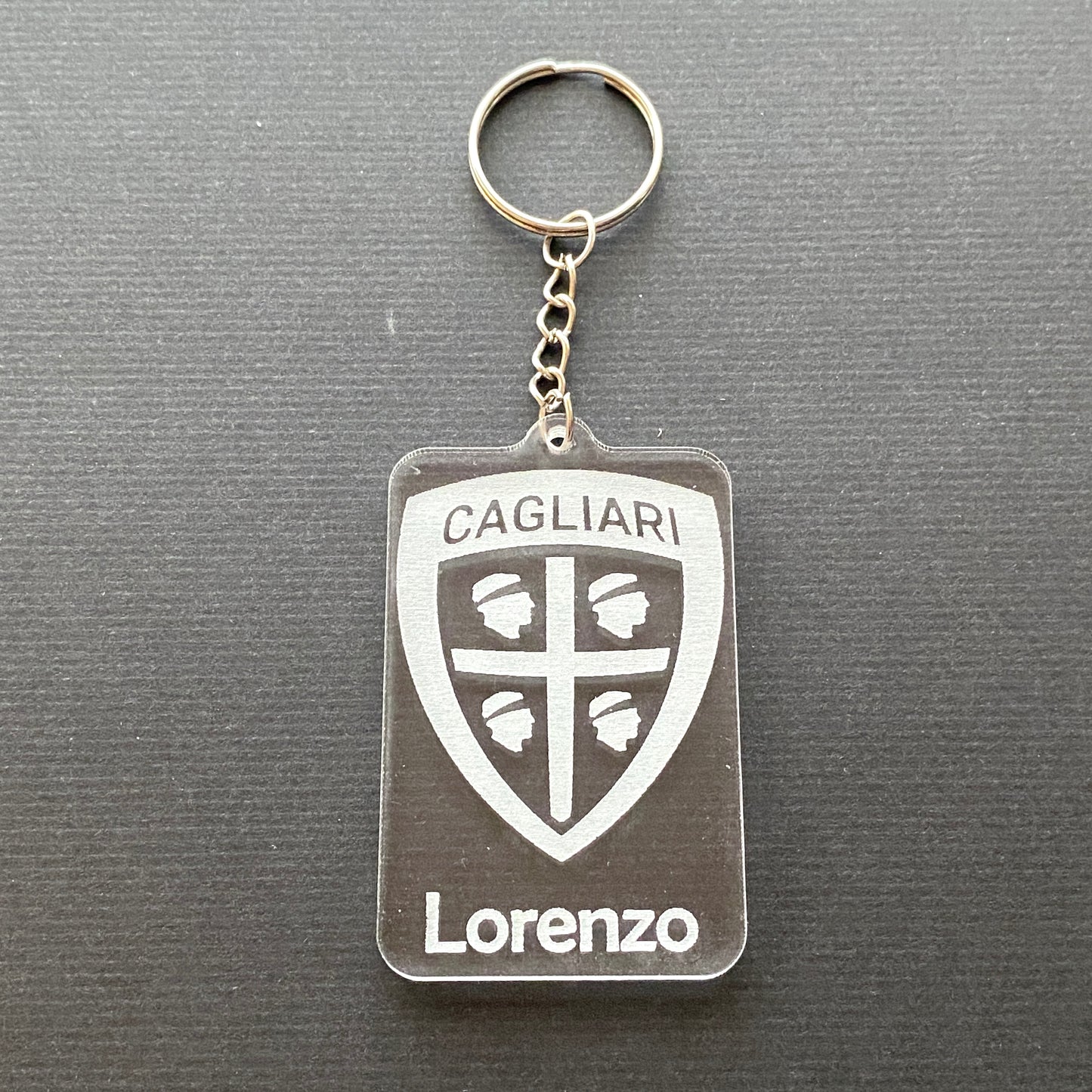 Portachiavi STEMMA SQUADRA CALCIO in acrilico - Personalizzato con il tuo NOME