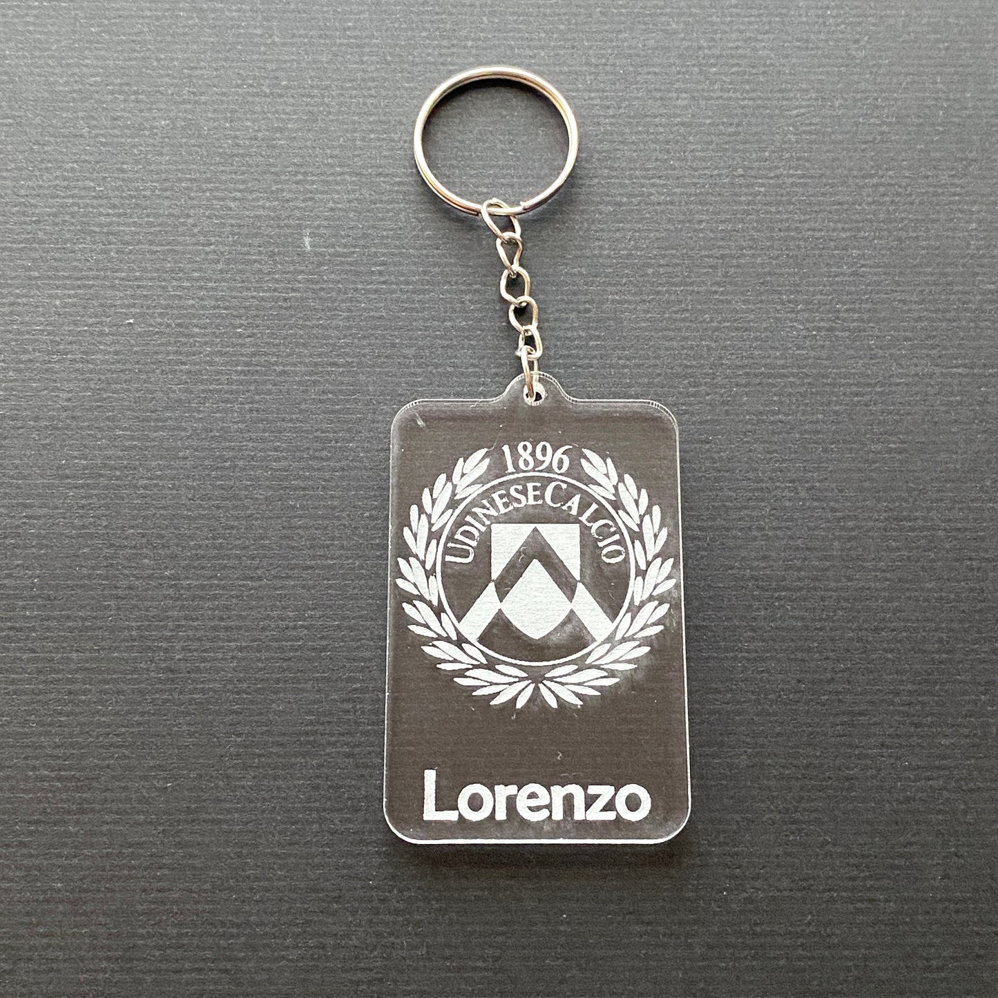 Portachiavi STEMMA SQUADRA CALCIO in acrilico - Personalizzato con il tuo NOME