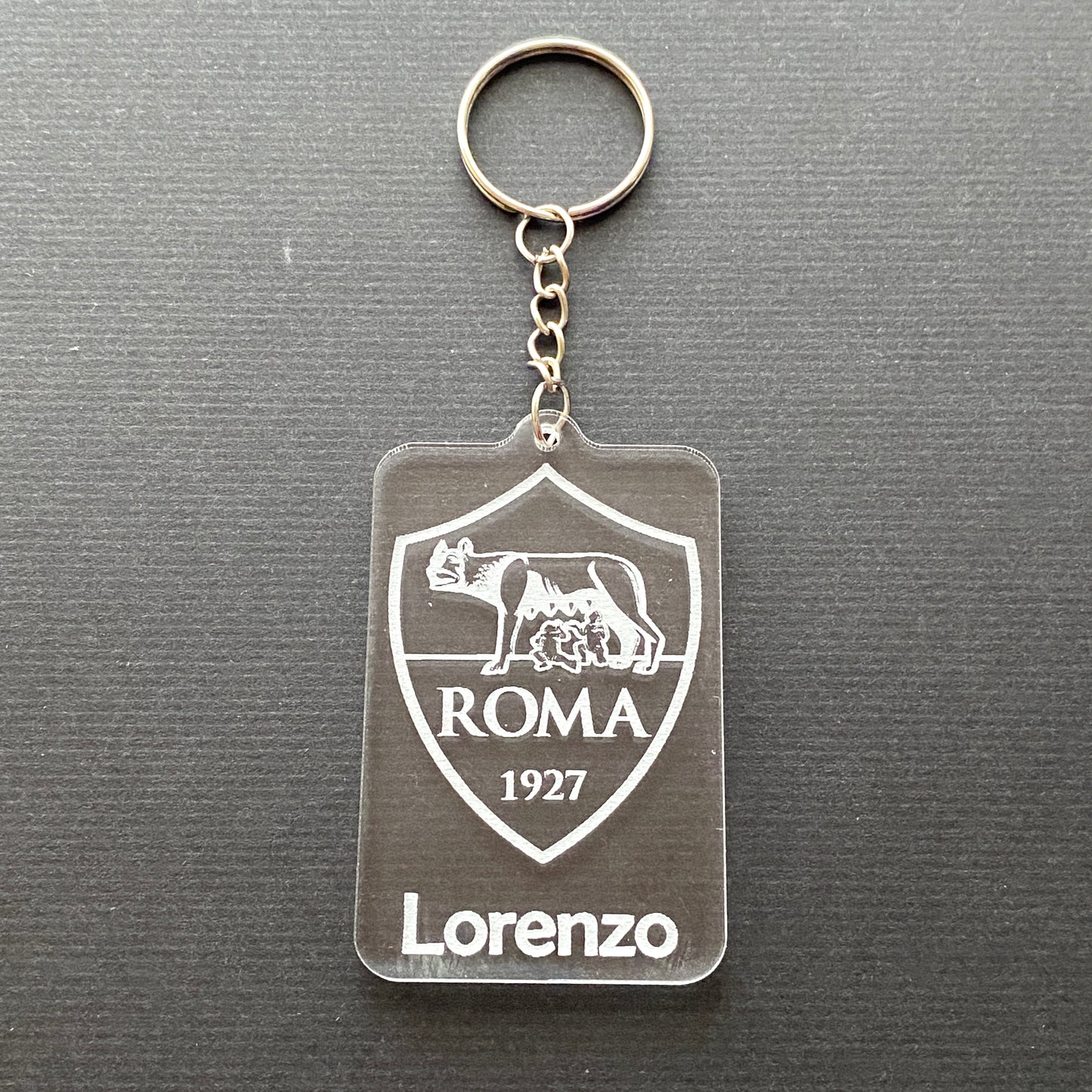 Portachiavi STEMMA SQUADRA CALCIO in acrilico - Personalizzato con il tuo NOME