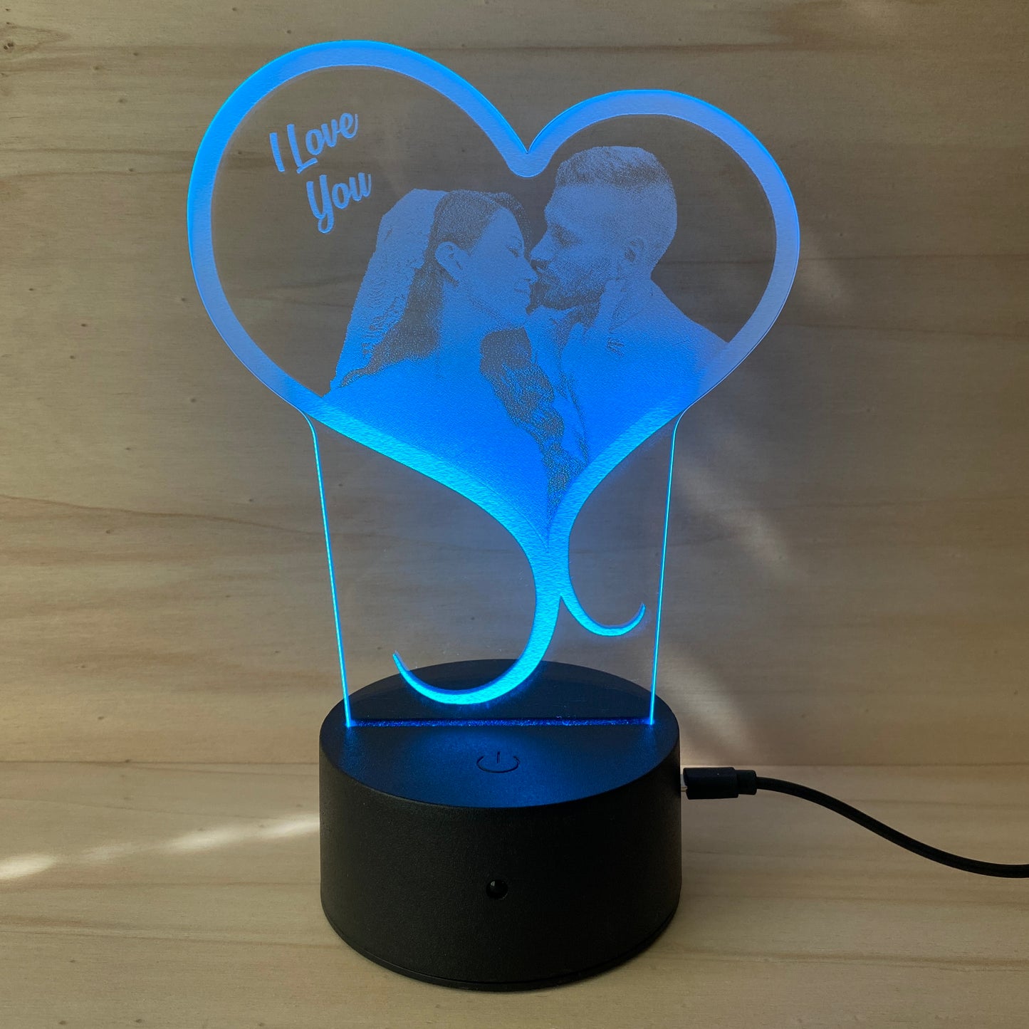 Lampada Led con foto PERSONALIZZATA - Cuore