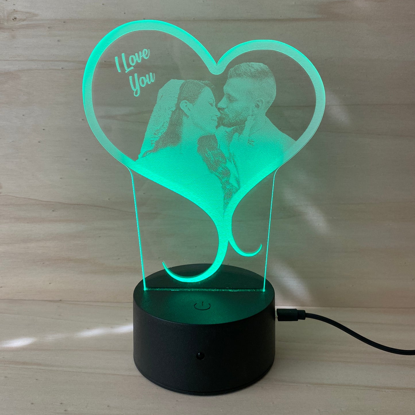 Lampada Led con foto PERSONALIZZATA - Cuore