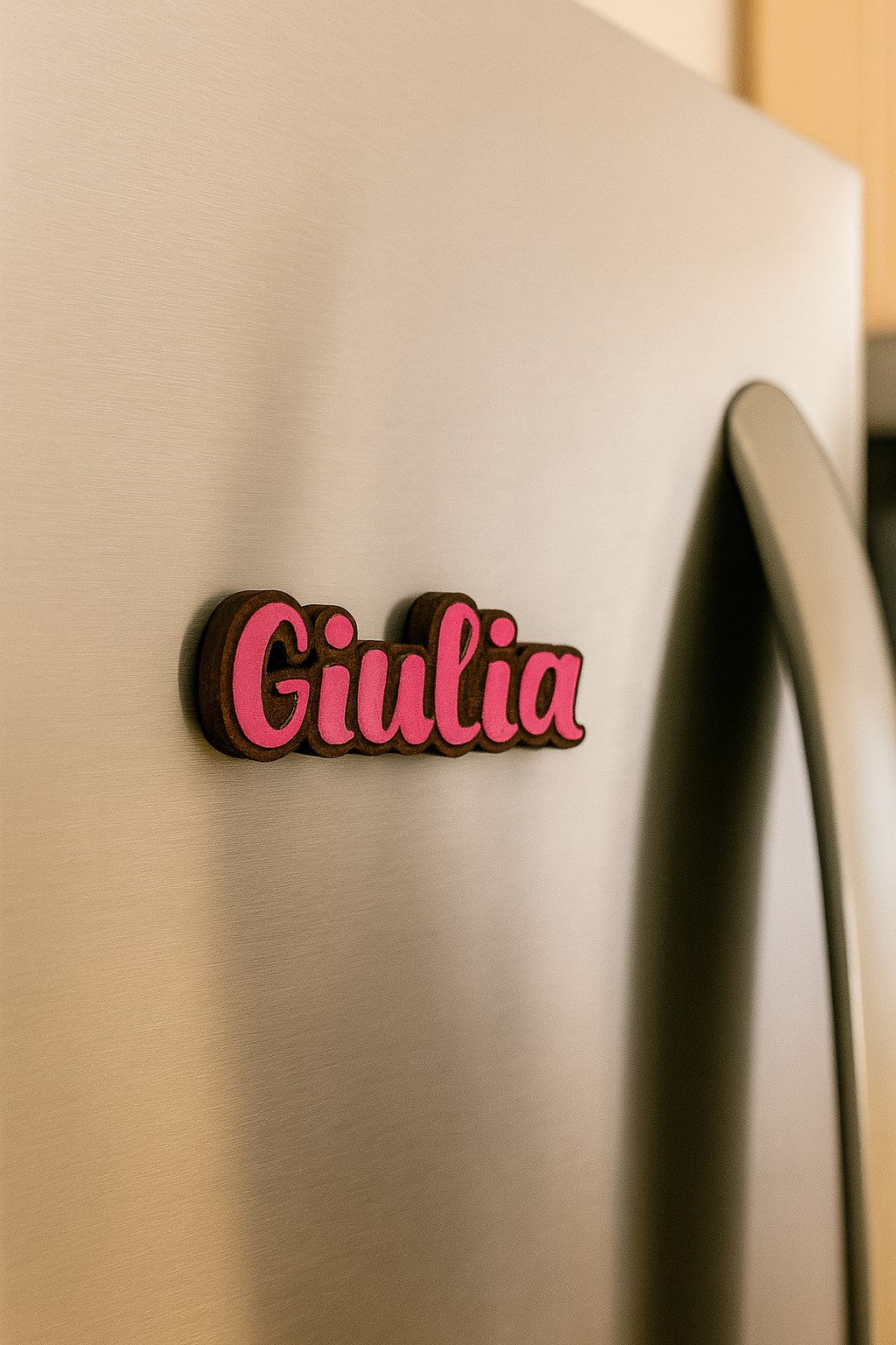 Calamita in legno - Nome Personalizzato