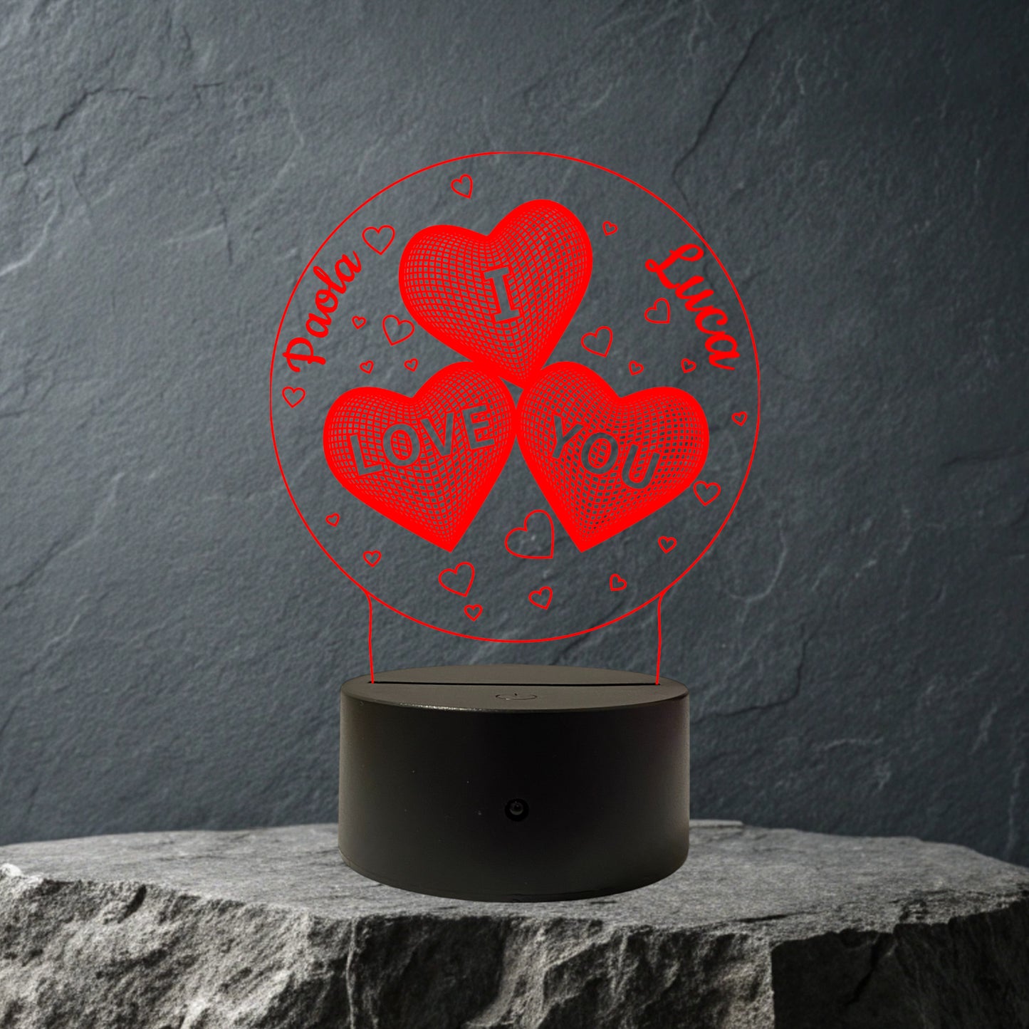 Lampada Cuore Personalizzata con NOMI