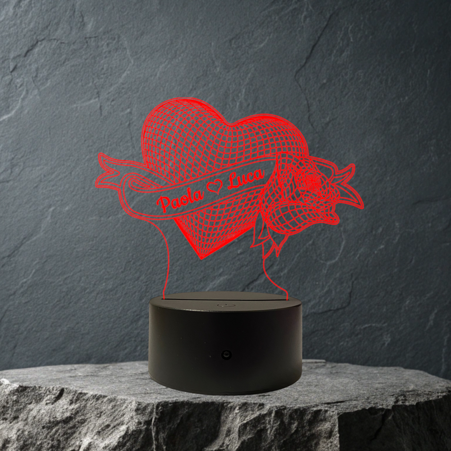 Lampada Cuore Personalizzata con NOMI