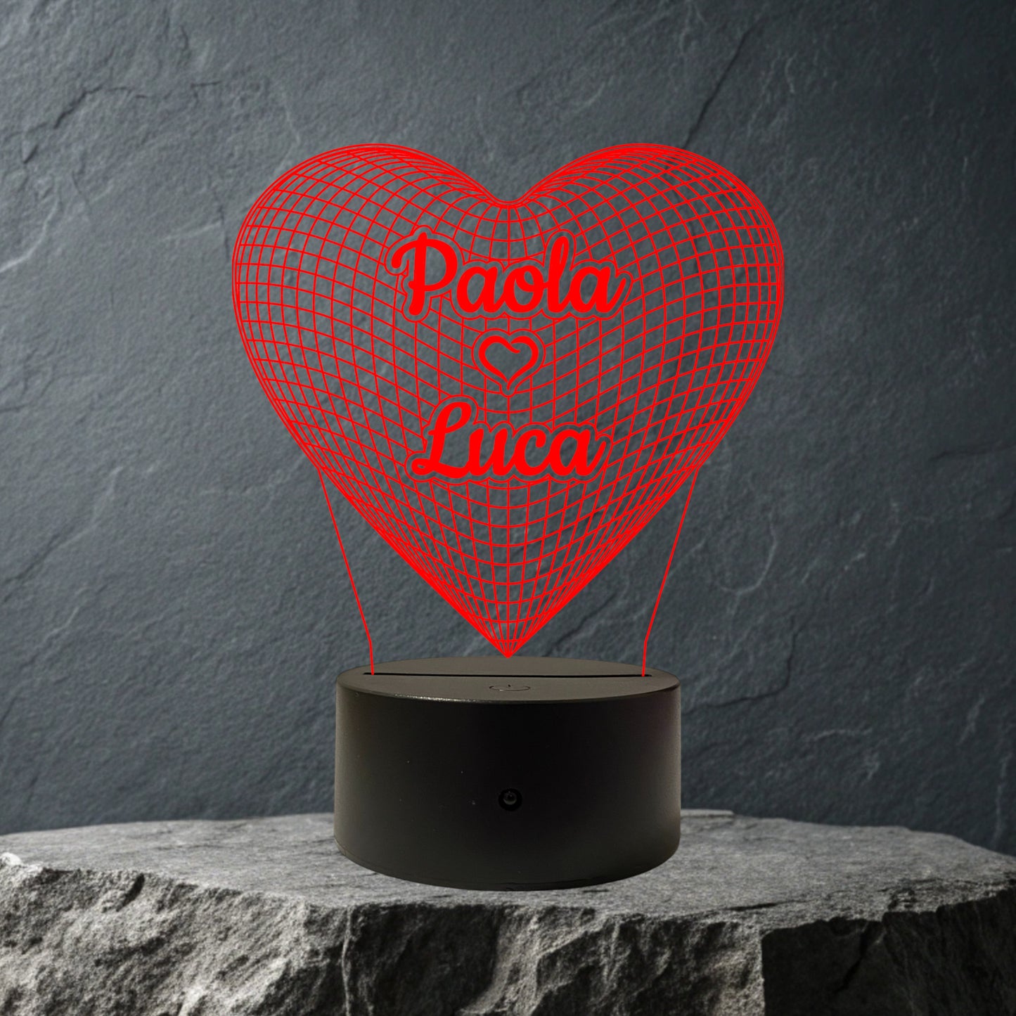 Lampada Cuore Personalizzata con NOMI