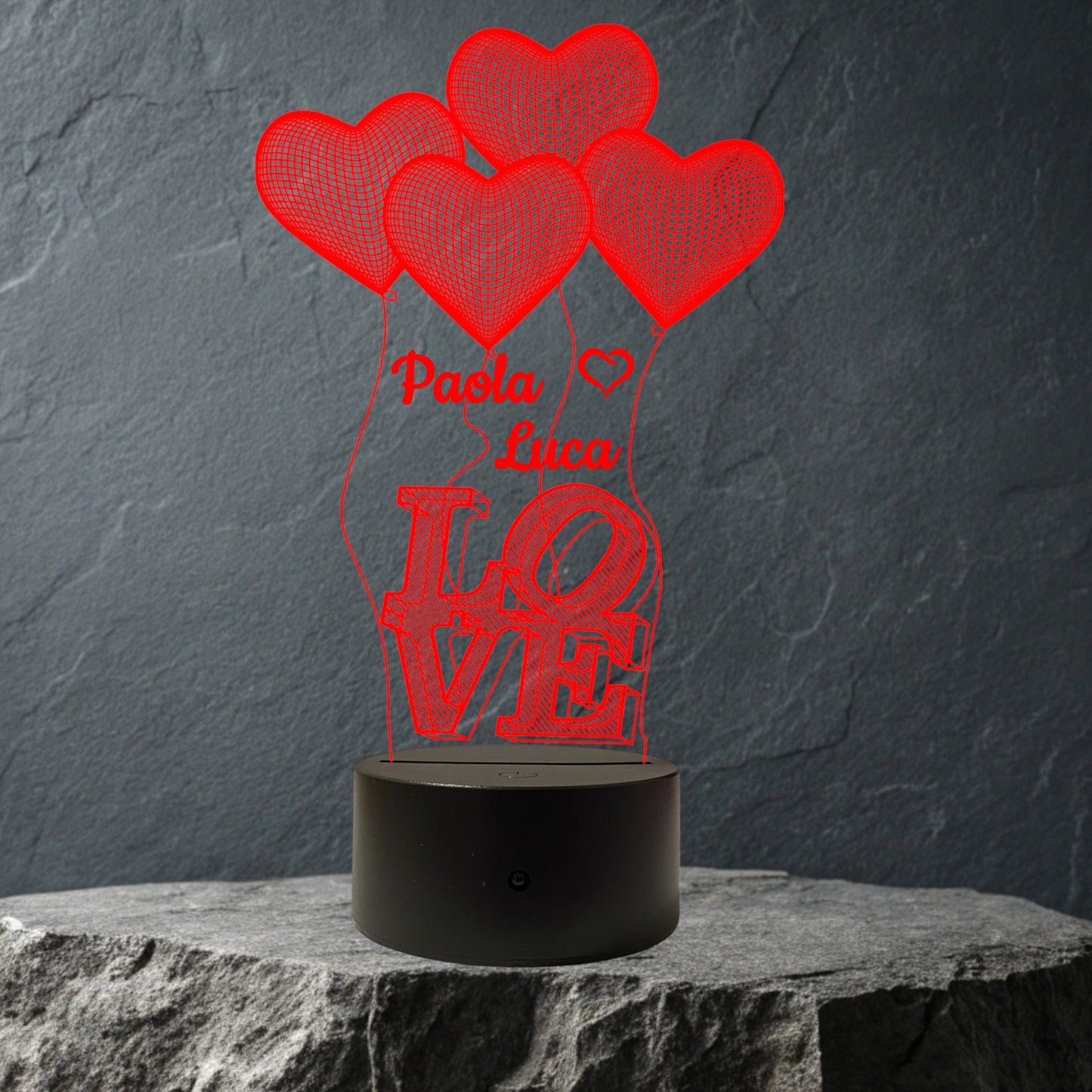 Lampada Cuore Personalizzata con NOMI