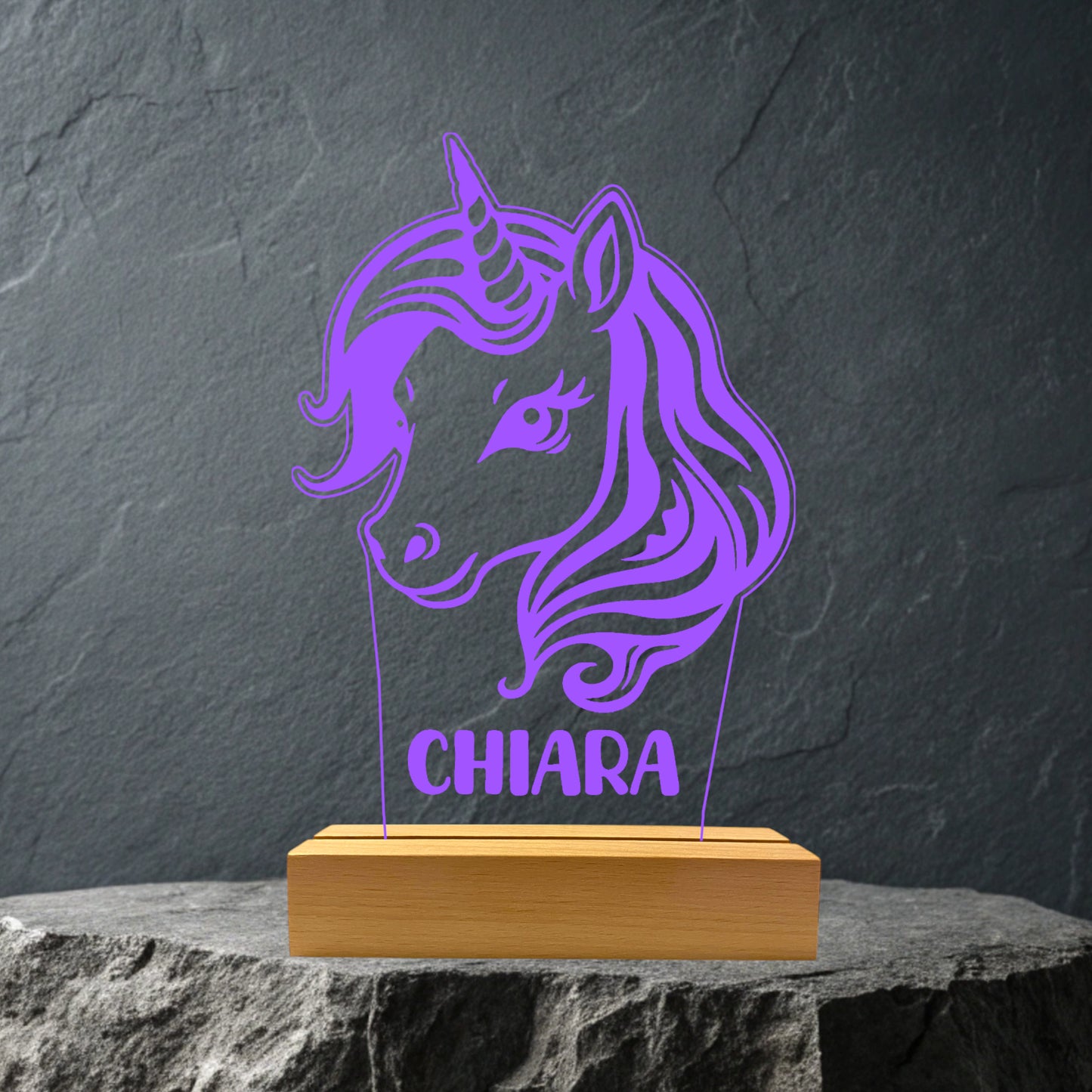 Lampada Led UNICORNO Personalizzata con NOME