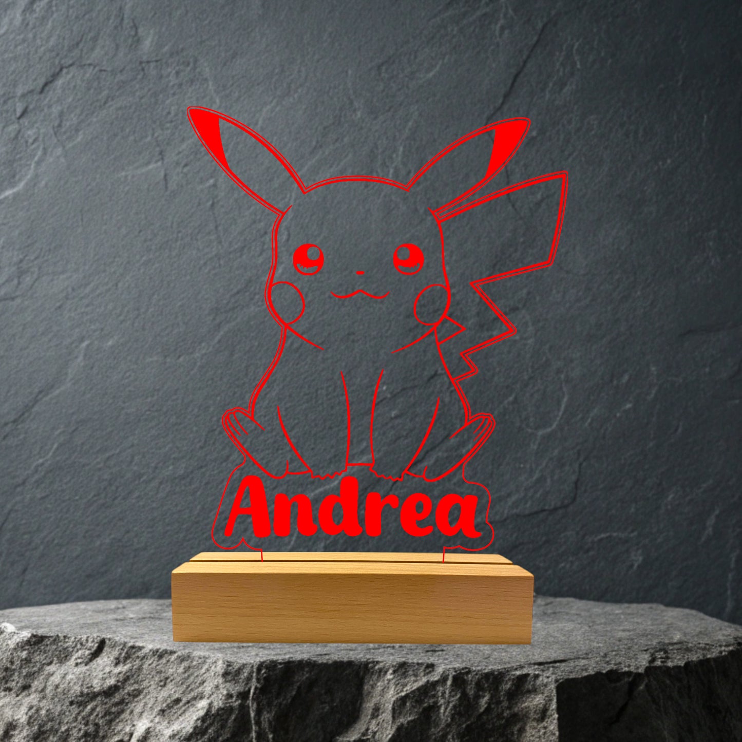 Lampada Led Pikachu Personalizzata con NOME