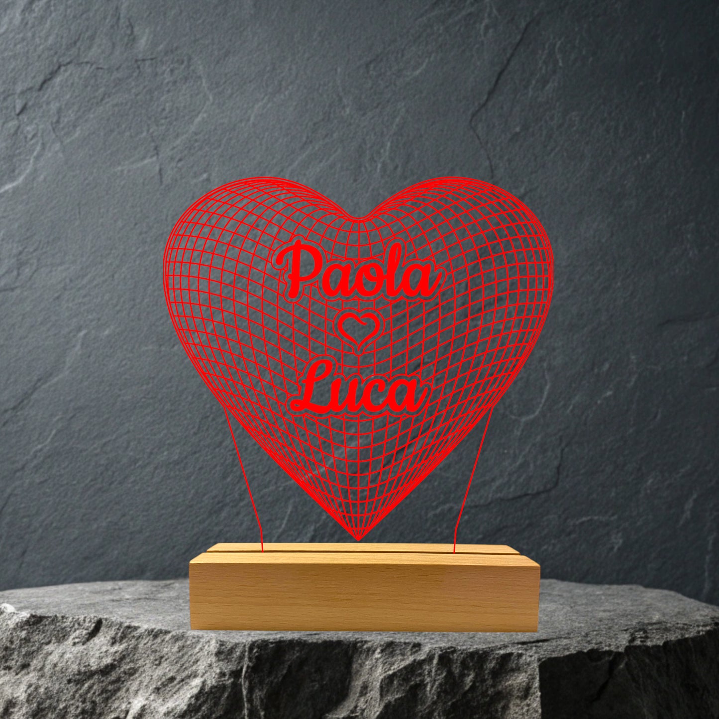 Lampada Cuore Personalizzata con NOMI