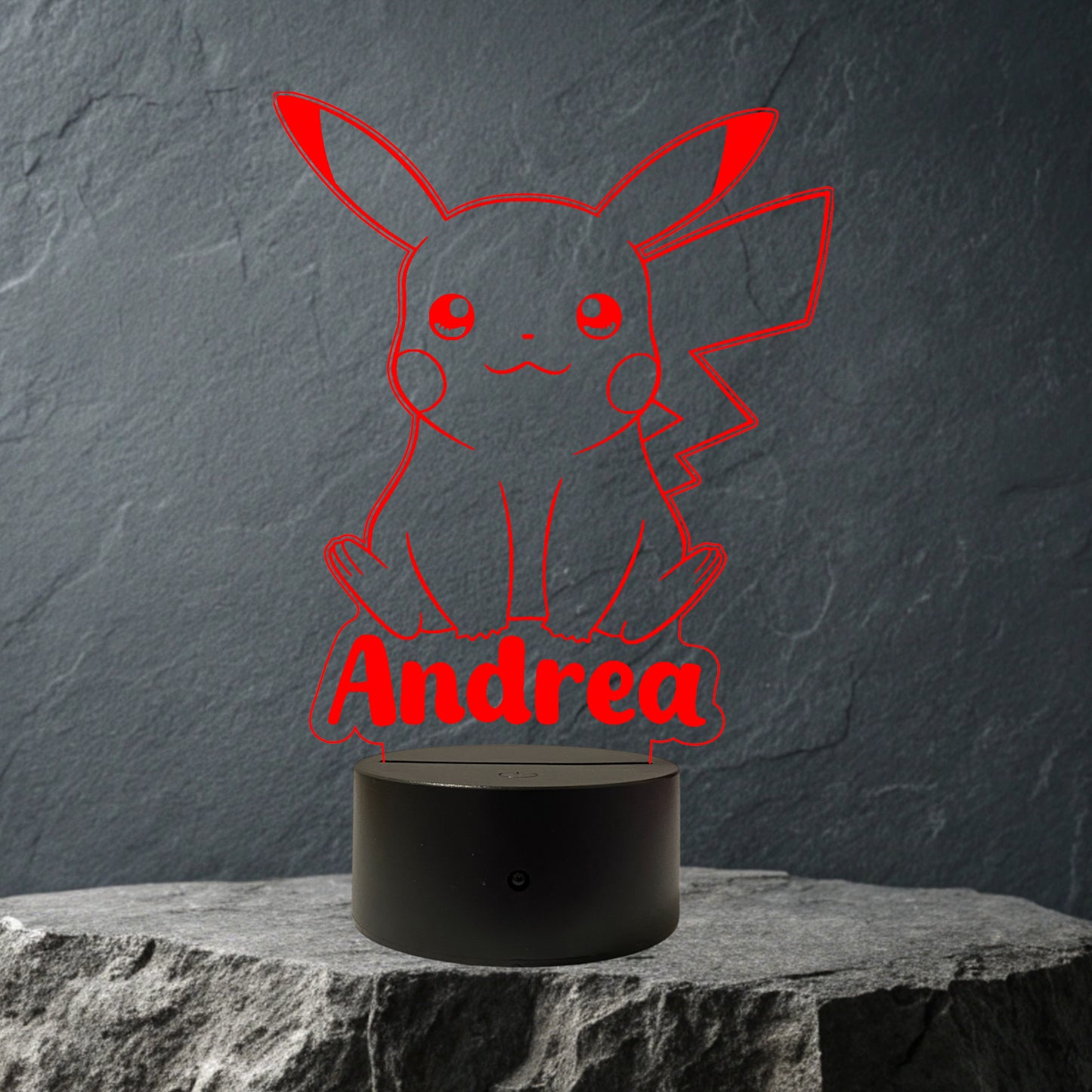 Lampada Led Pikachu Personalizzata con NOME