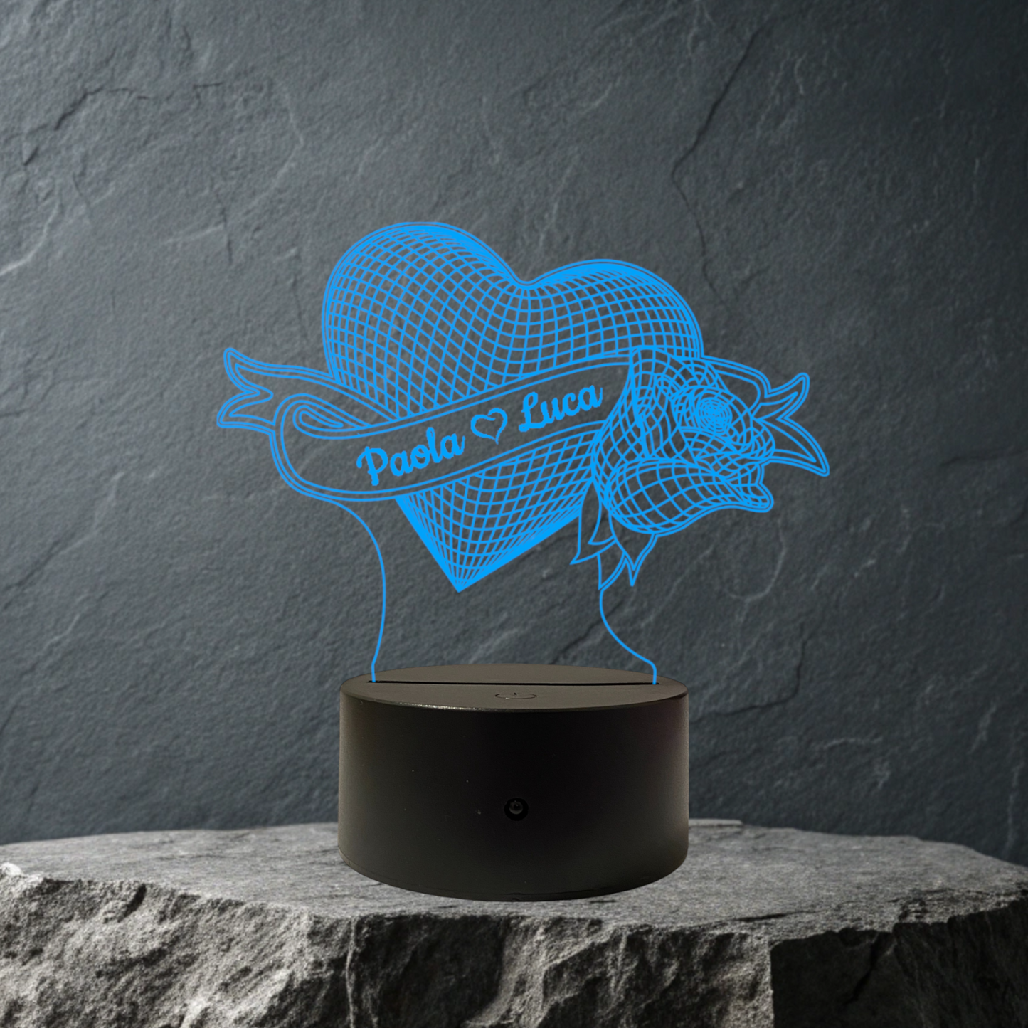 Lampada Cuore Personalizzata con NOMI