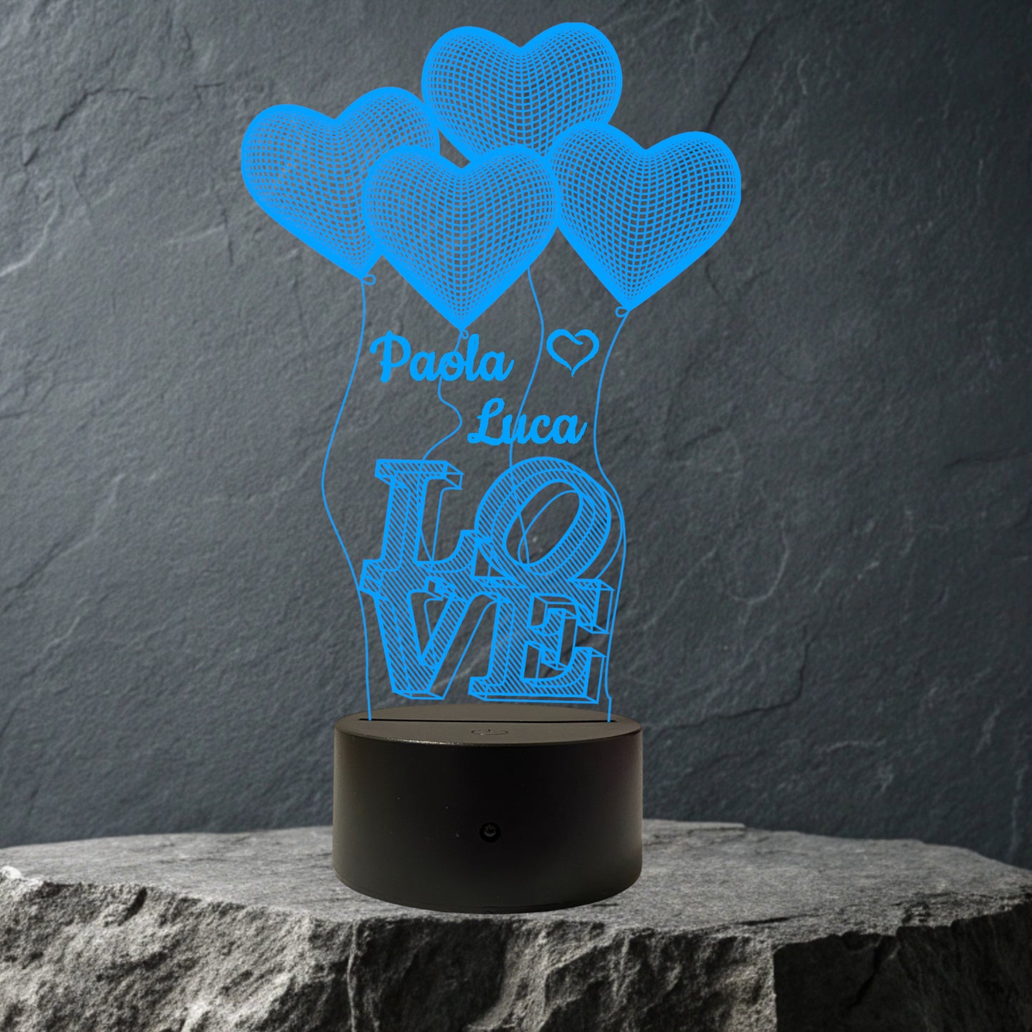 Lampada Cuore Personalizzata con NOMI