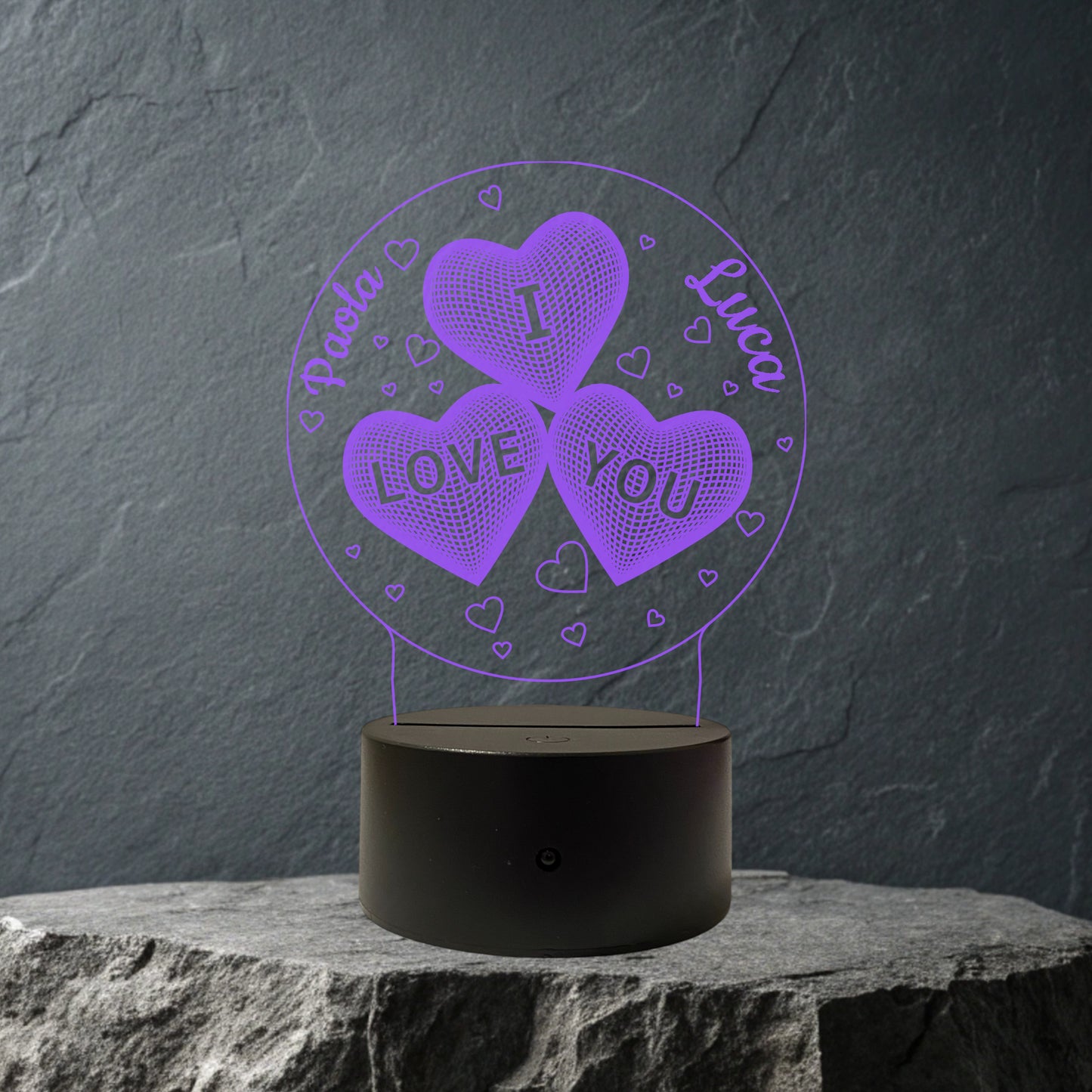 Lampada Cuore Personalizzata con NOMI