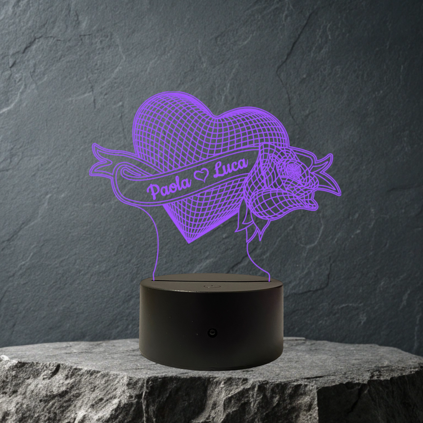Lampada Cuore Personalizzata con NOMI