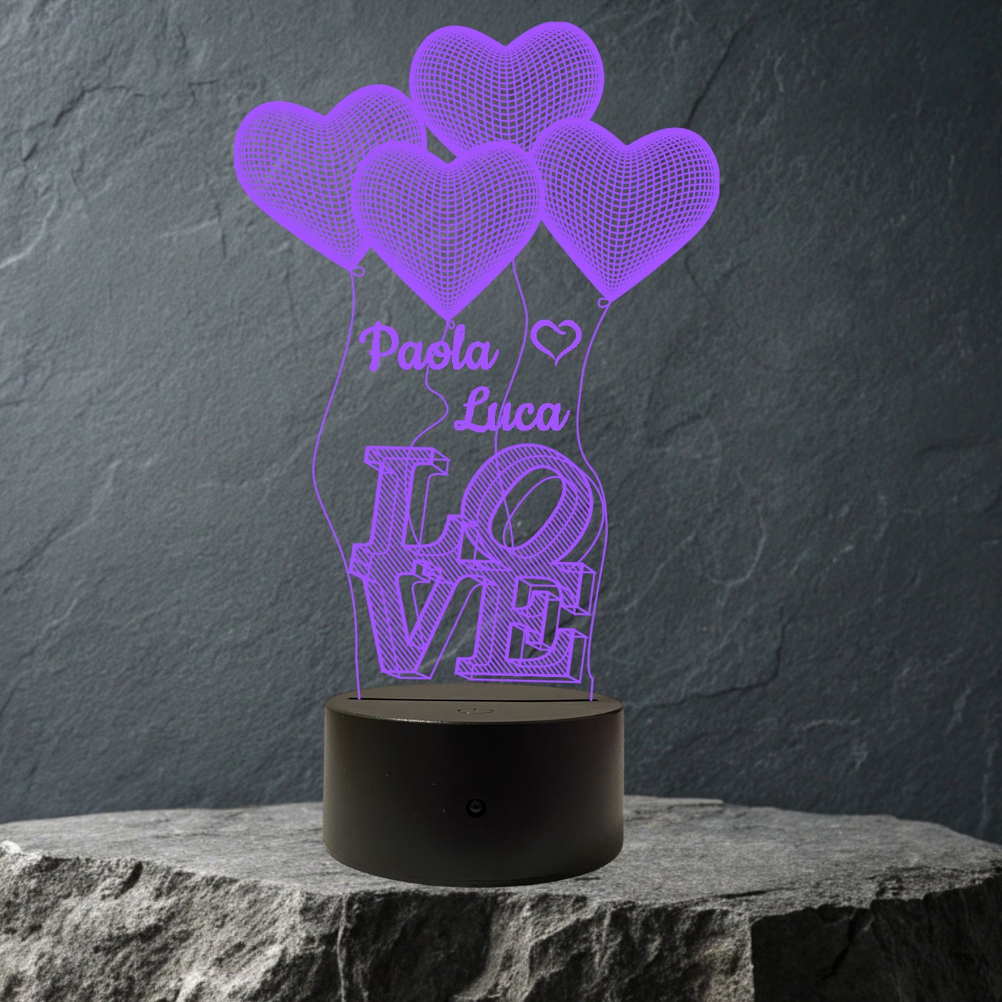 Lampada Cuore Personalizzata con NOMI