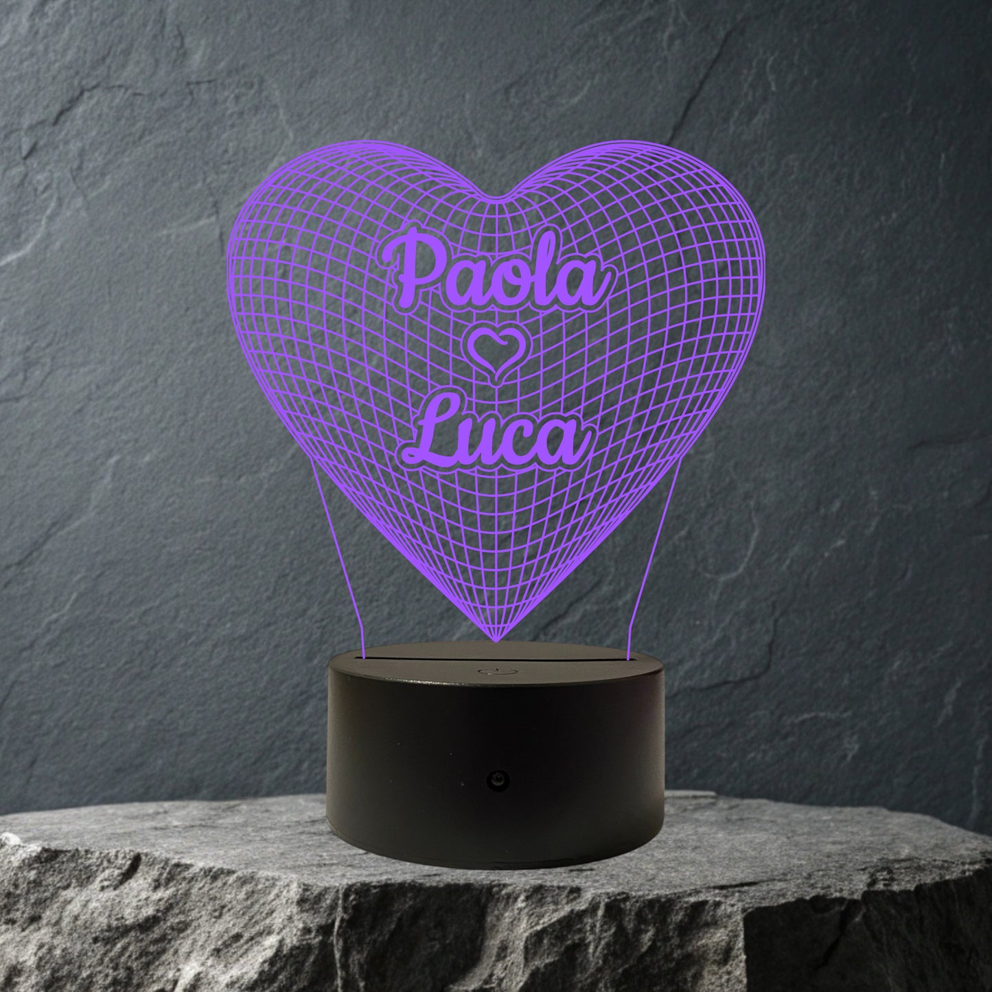 Lampada Cuore Personalizzata con NOMI