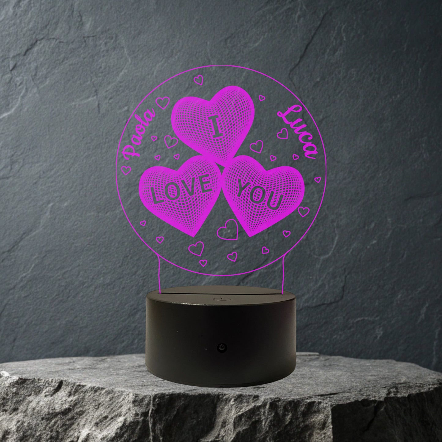 Lampada Cuore Personalizzata con NOMI