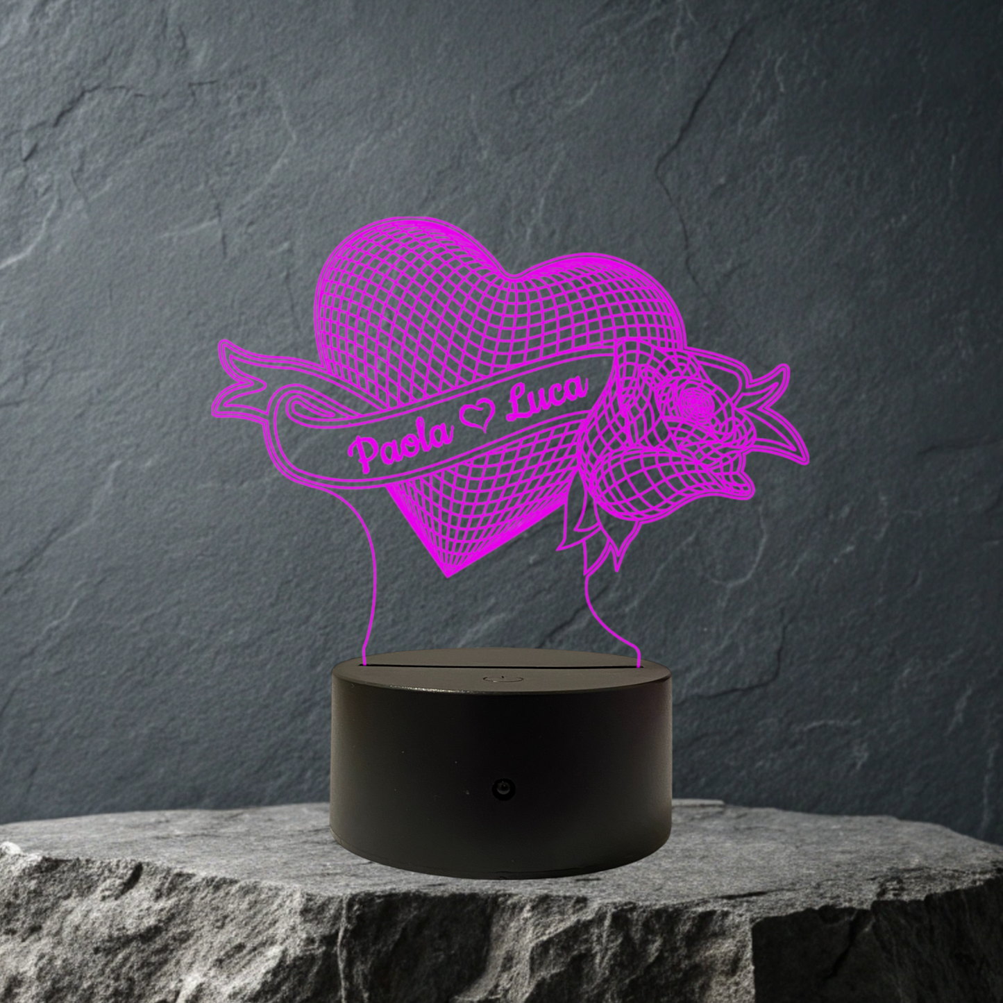 Lampada Cuore Personalizzata con NOMI