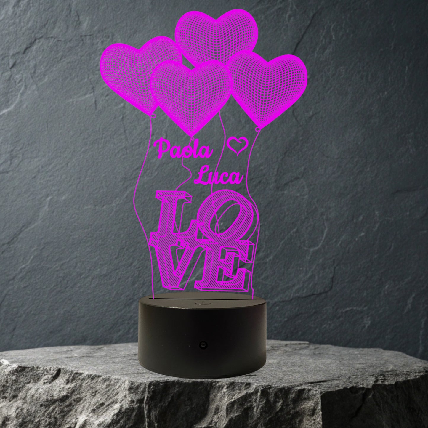 Lampada Cuore Personalizzata con NOMI