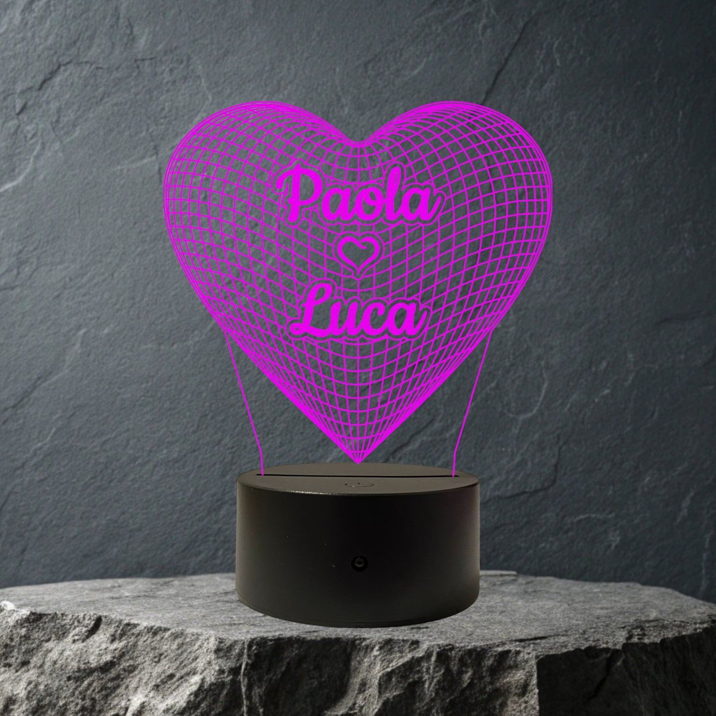 Lampada Cuore Personalizzata con NOMI