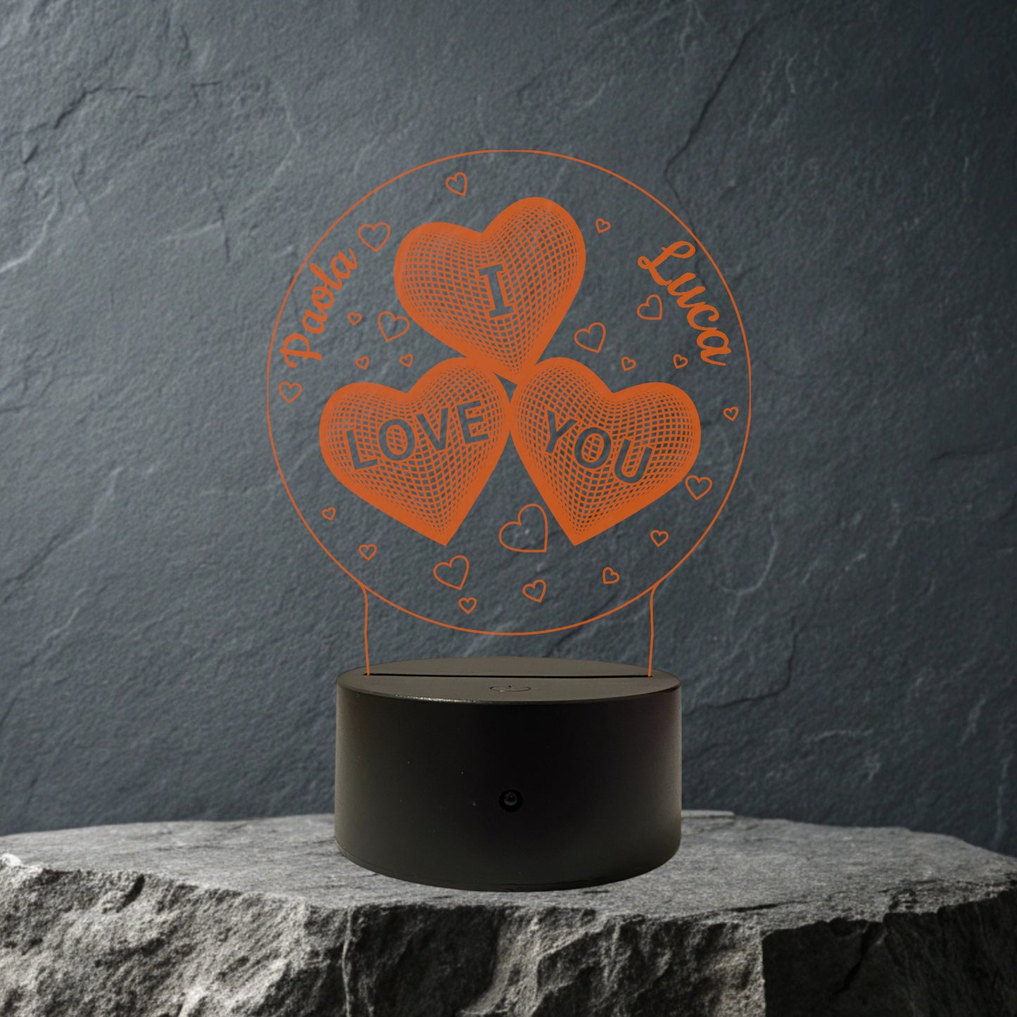 Lampada Cuore Personalizzata con NOMI
