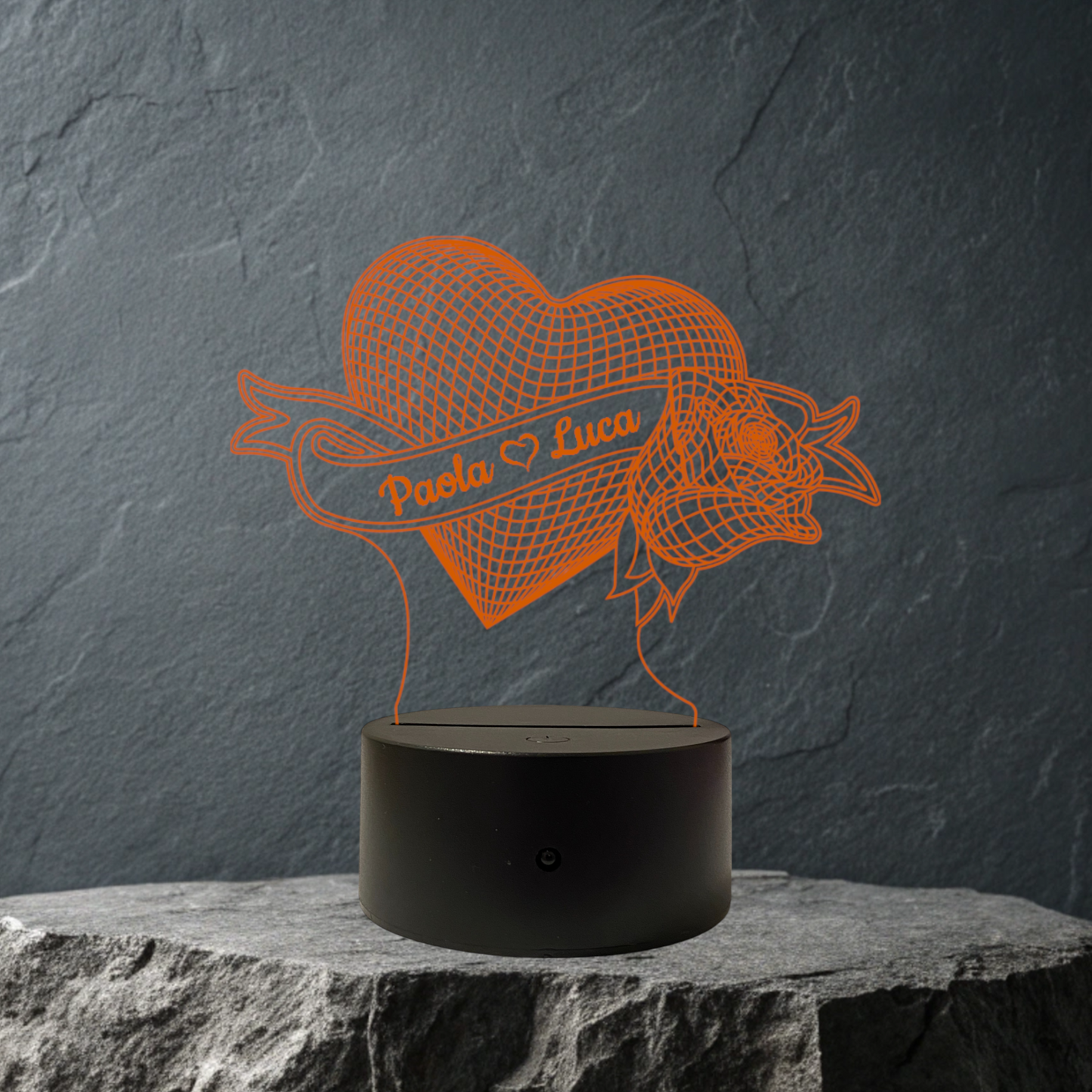 Lampada Cuore Personalizzata con NOMI
