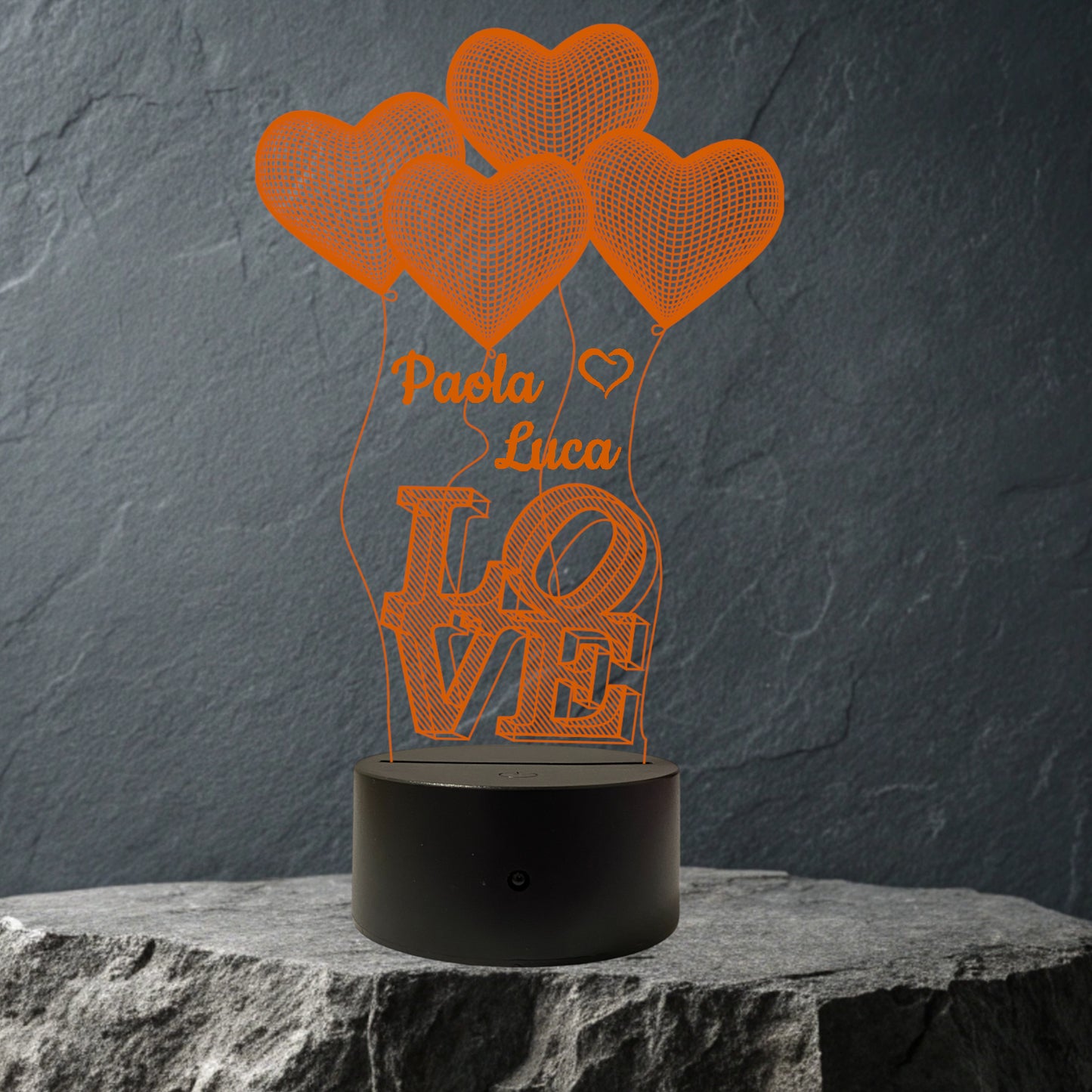 Lampada Cuore Personalizzata con NOMI