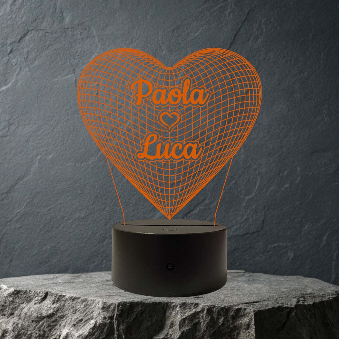 Lampada Cuore Personalizzata con NOMI