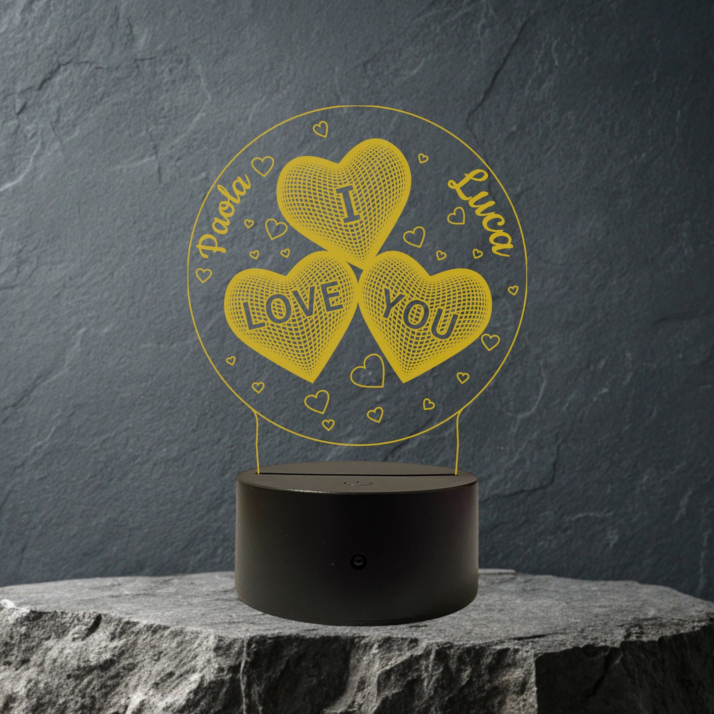 Lampada Cuore Personalizzata con NOMI