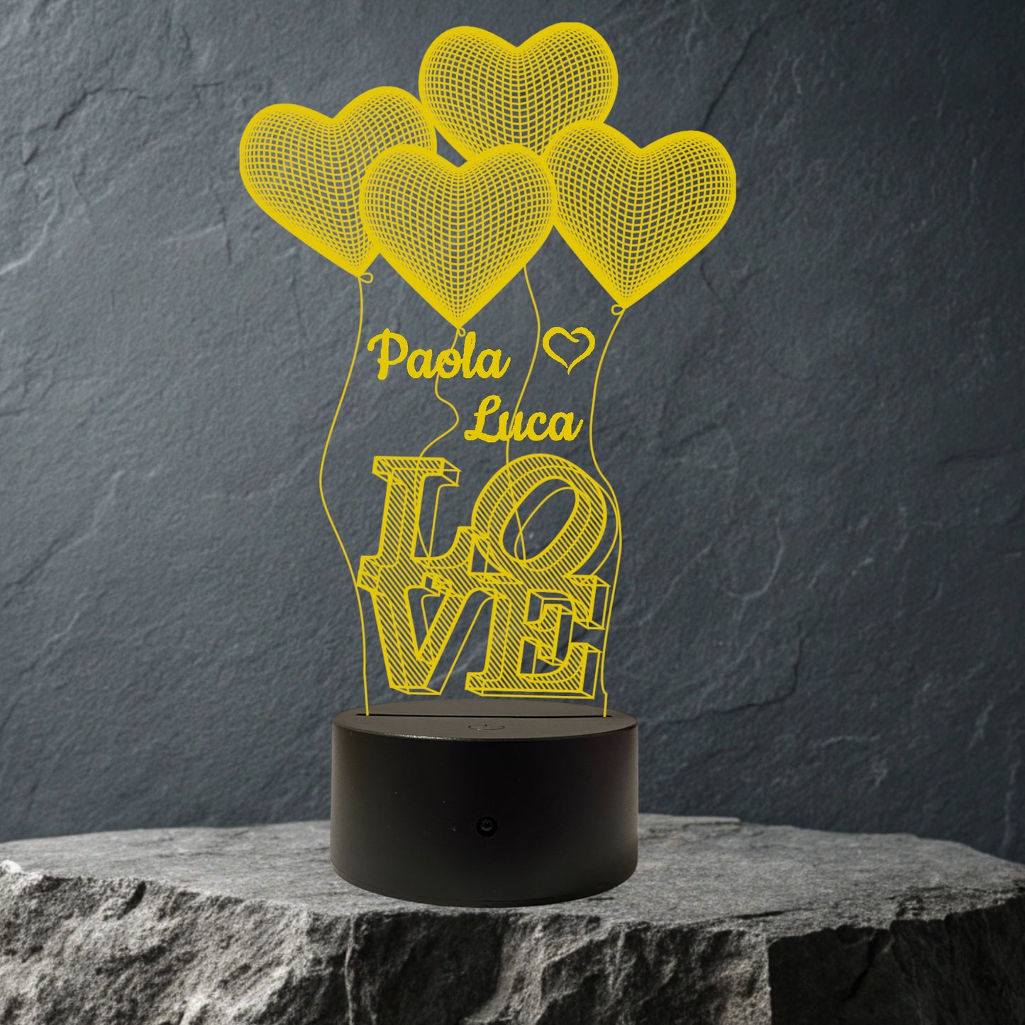 Lampada Cuore Personalizzata con NOMI