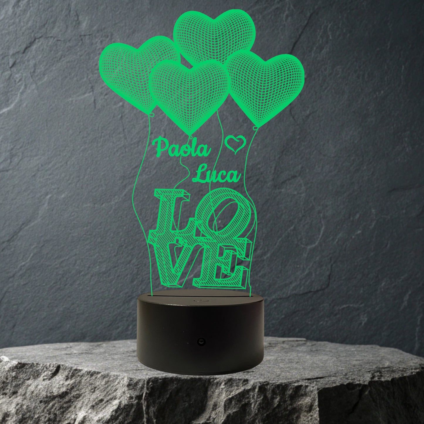 Lampada Cuore Personalizzata con NOMI