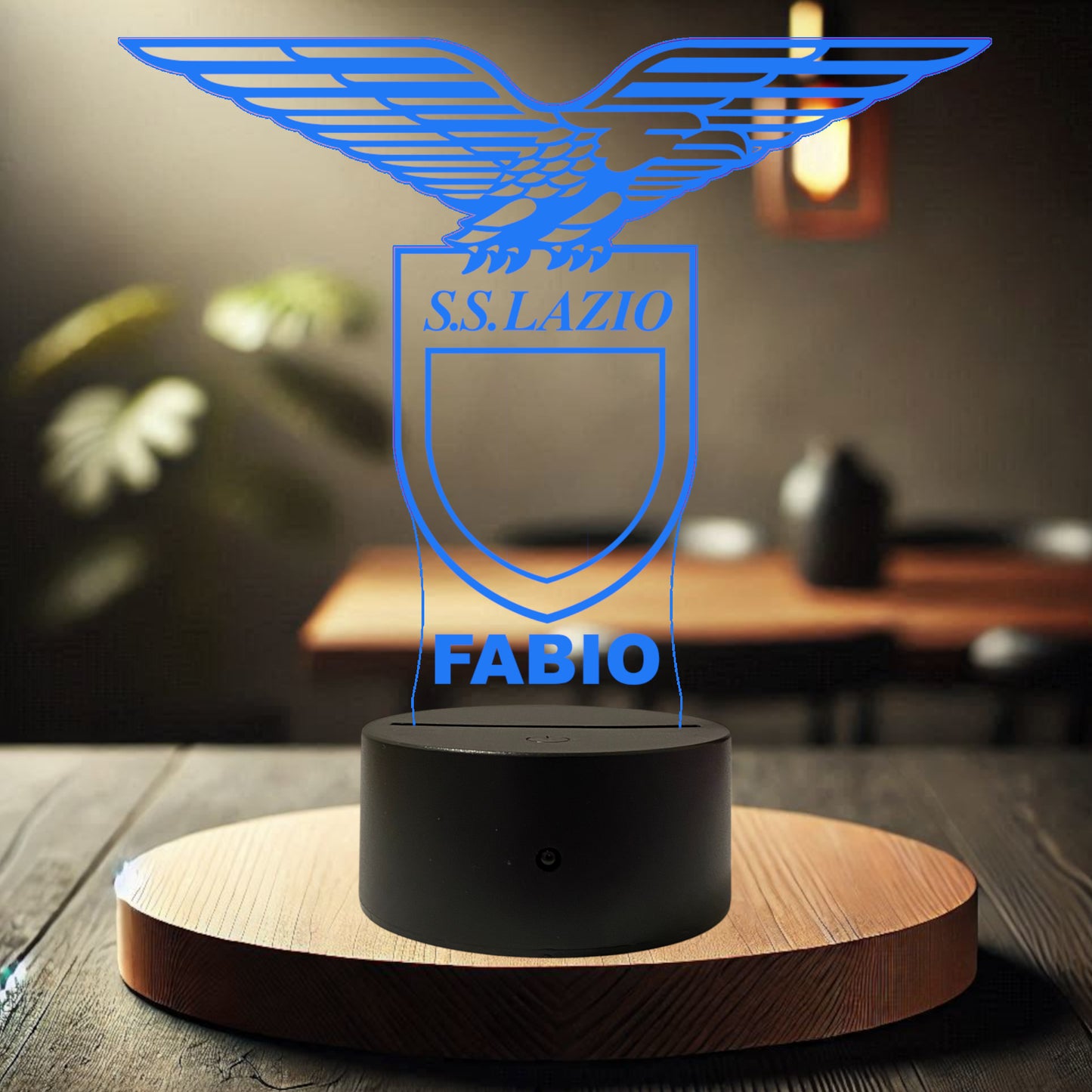 Lampada Led Calcio - LAZIO - Personalizzata con NOME