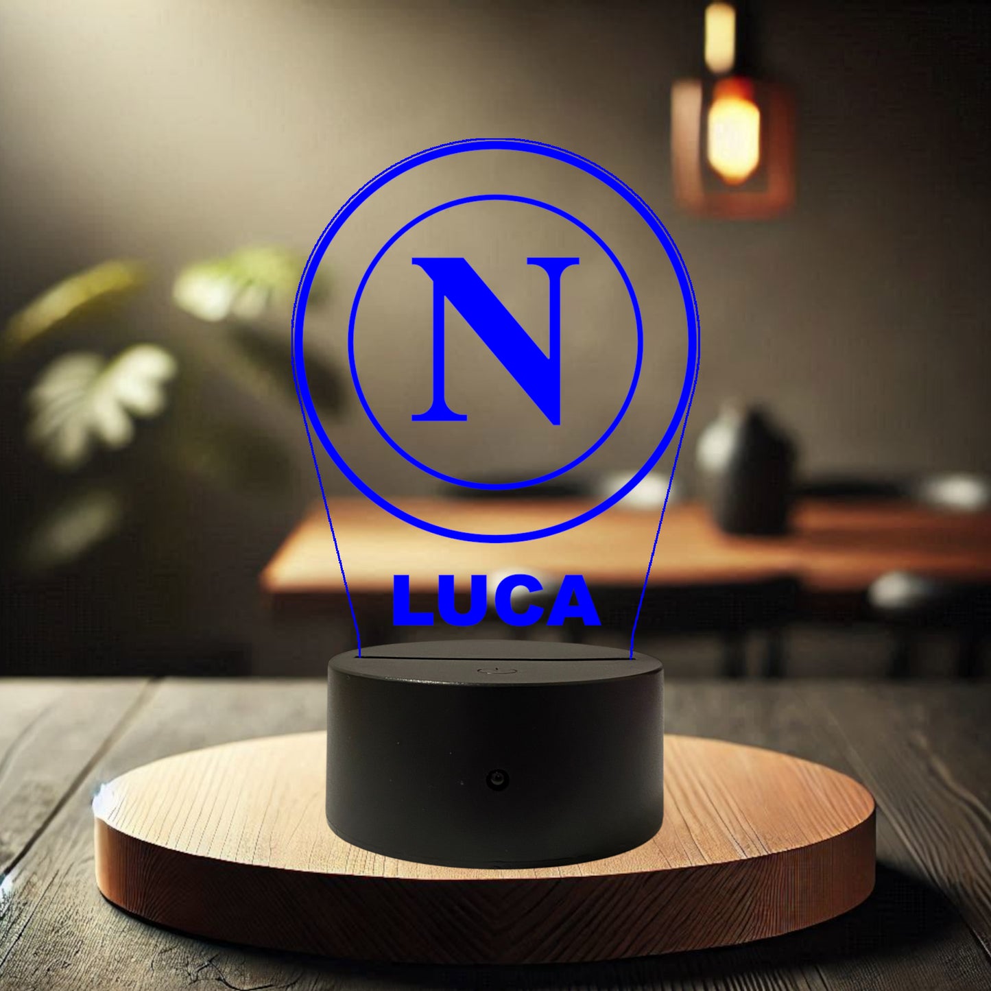 Lampada Led Calcio - NAPOLI - Personalizzata con NOME
