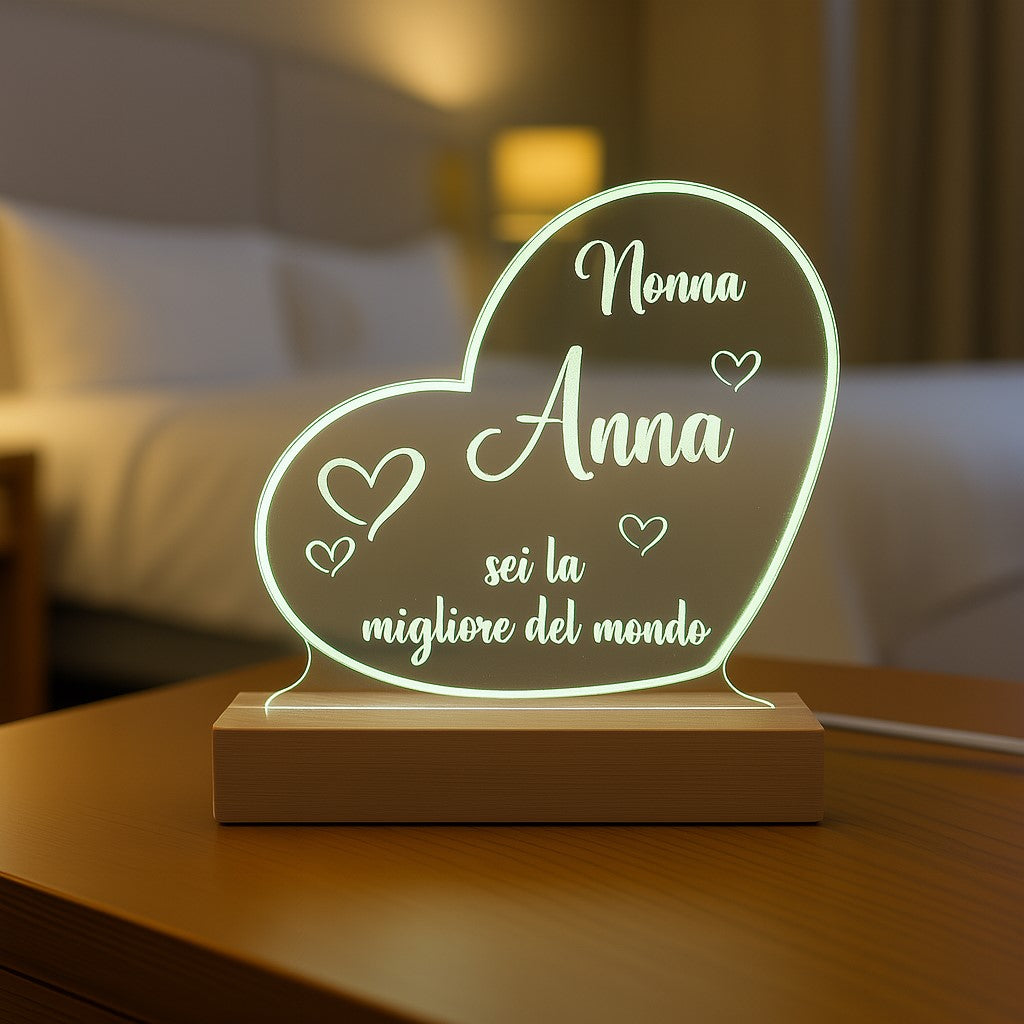 Lampada Led - Nonni - Personalizzata con NOMI