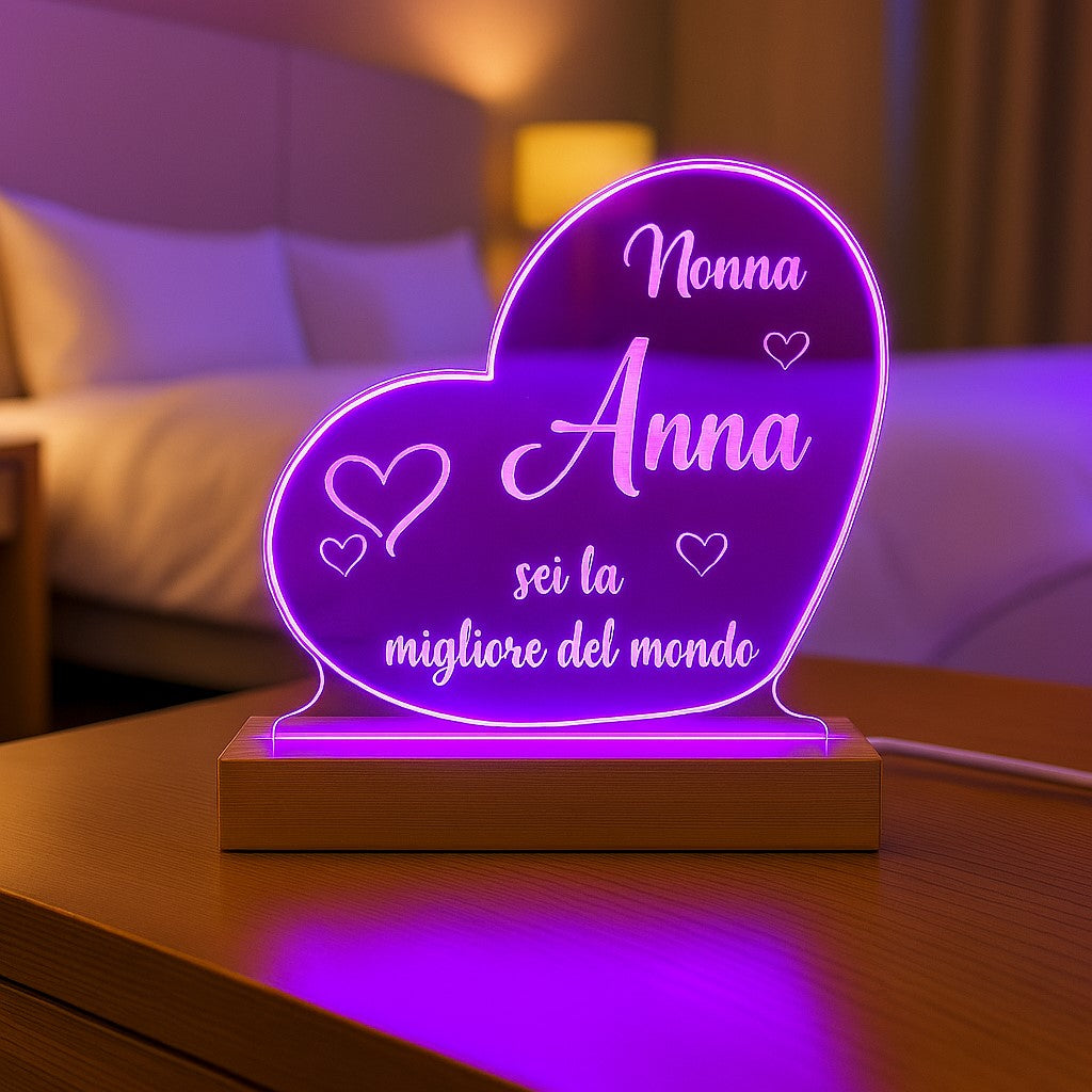Lampada Led - Nonni - Personalizzata con NOMI