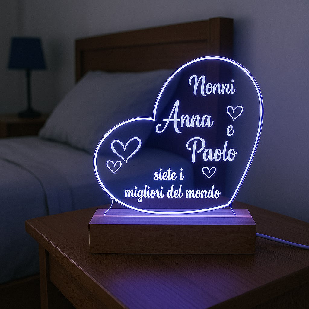 Lampada Led - Nonni - Personalizzata con NOMI
