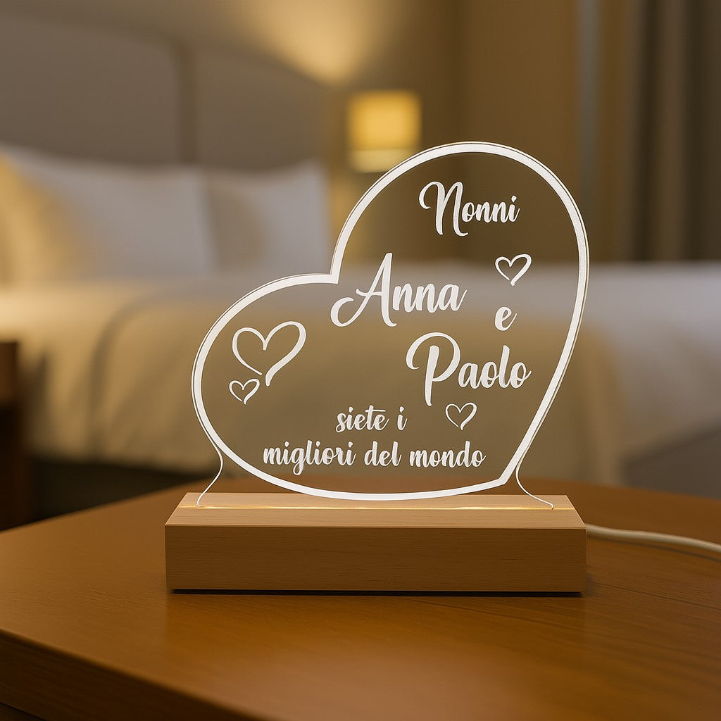 Lampada Led - Nonni - Personalizzata con NOMI