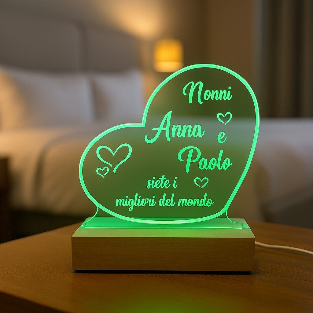 Lampada Led - Nonni - Personalizzata con NOMI