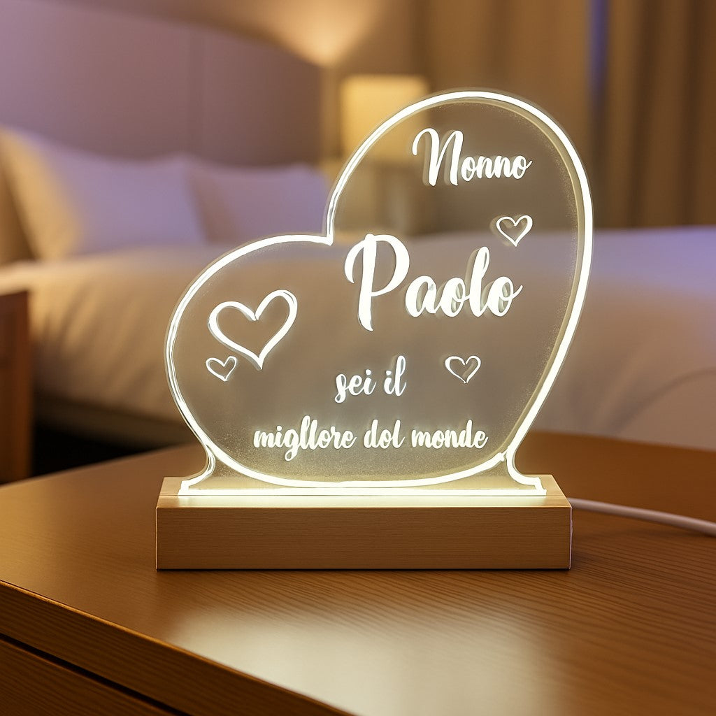 Lampada Led - Nonni - Personalizzata con NOMI