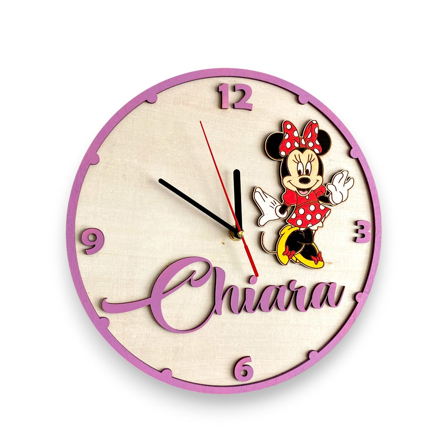 Orologio da parete Minnie - Personalizzato con NOME